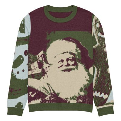 Retro Saint Nick - Classic Knitted Ugly Christmas Sweater