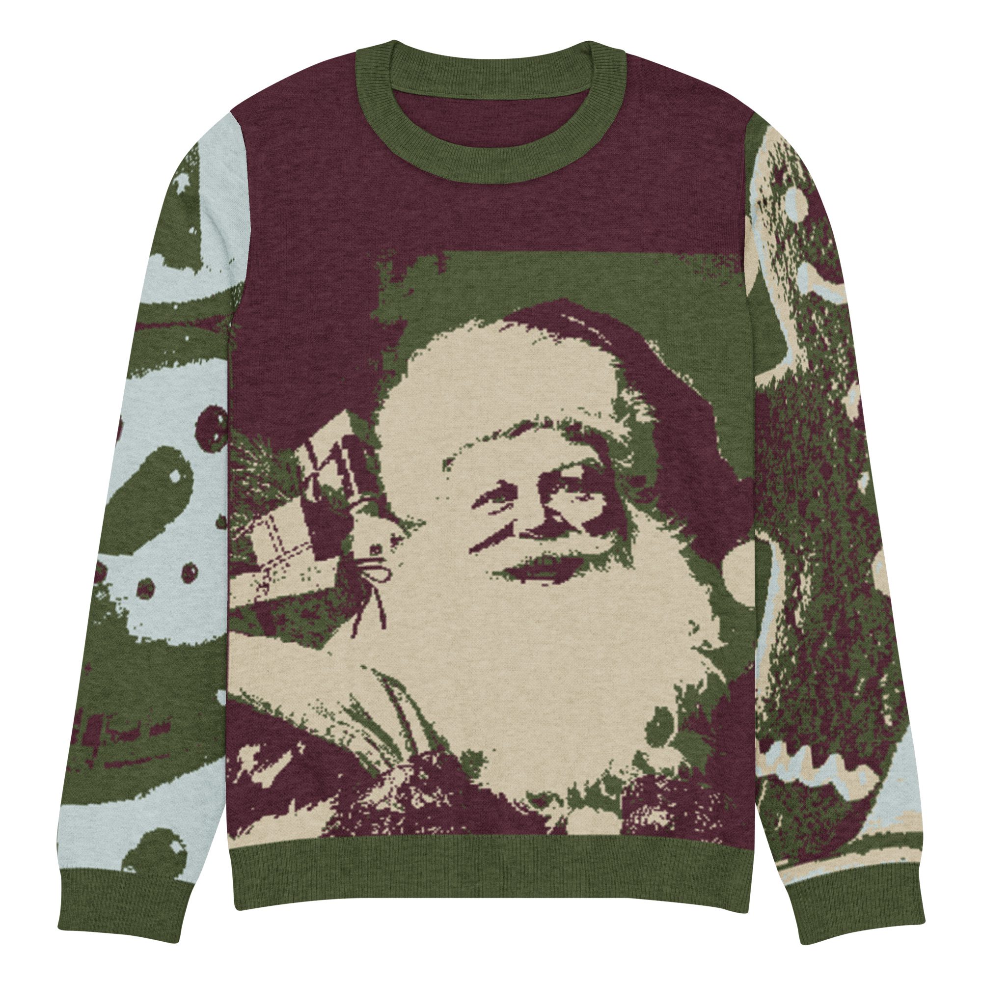 Retro Saint Nick - Classic Knitted Ugly Christmas Sweater