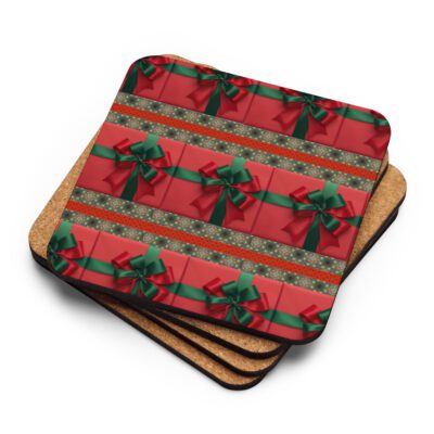 Holiday Bow Symphony — Cork-Back Coaster Set