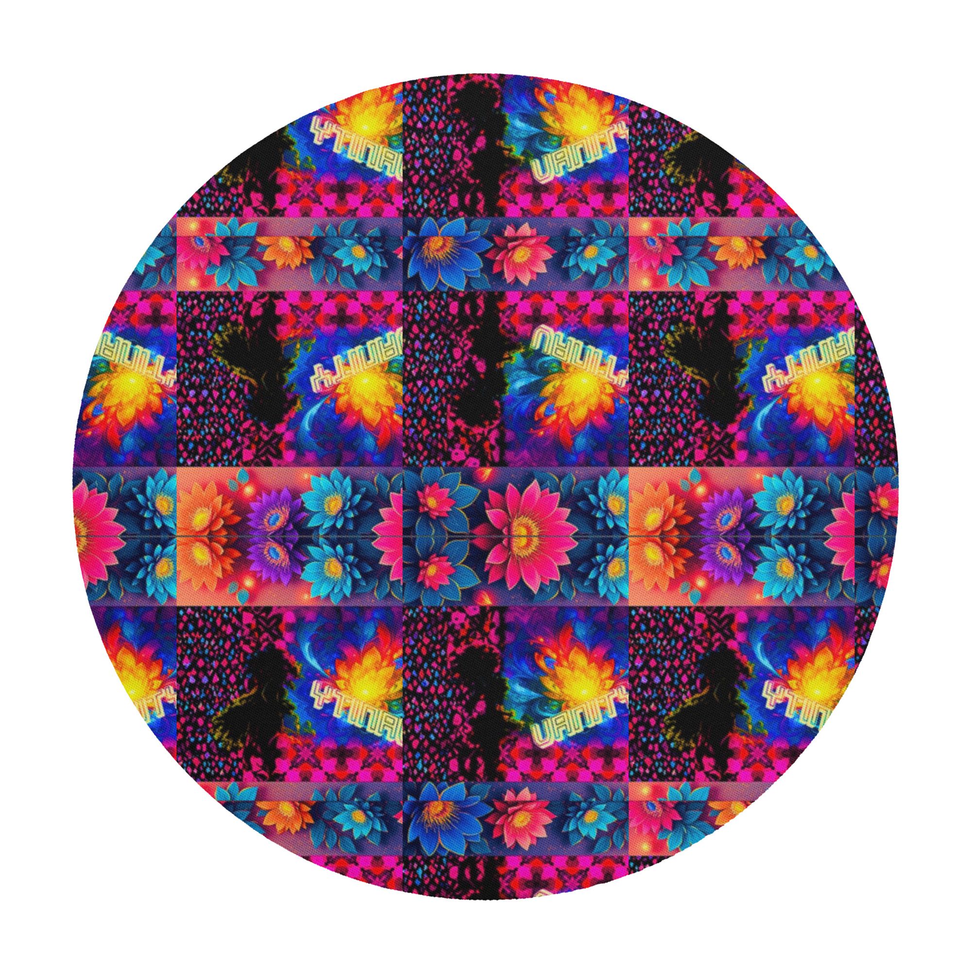Psychedelic’s Bloomed Supernova Galaxies – Round Mouse Pad - Image 3