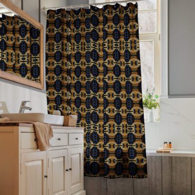 Eclipsed Noir Mirage – Artistic Shower Curtain