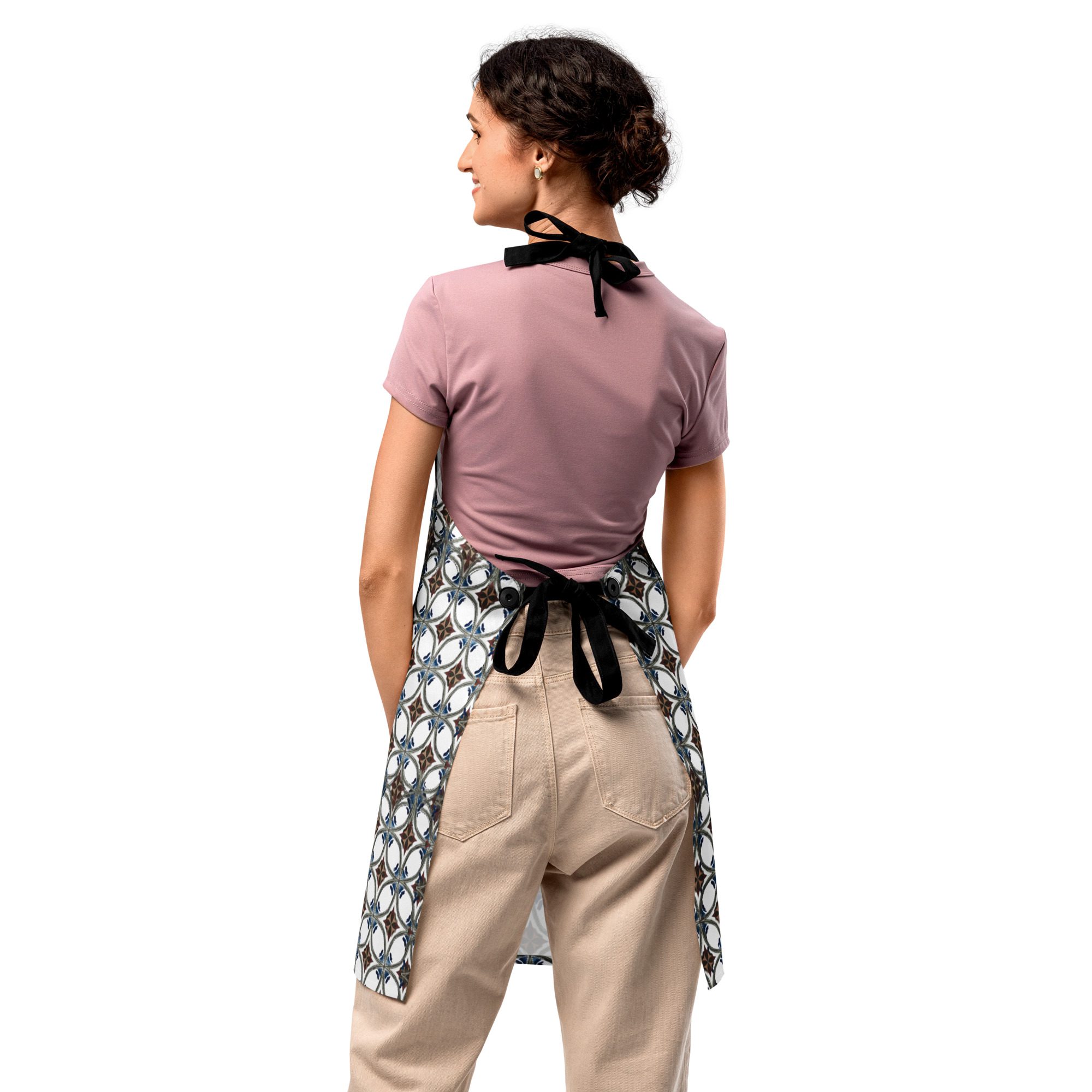 Rustic Geometry — All-Over Print Apron - Image 3
