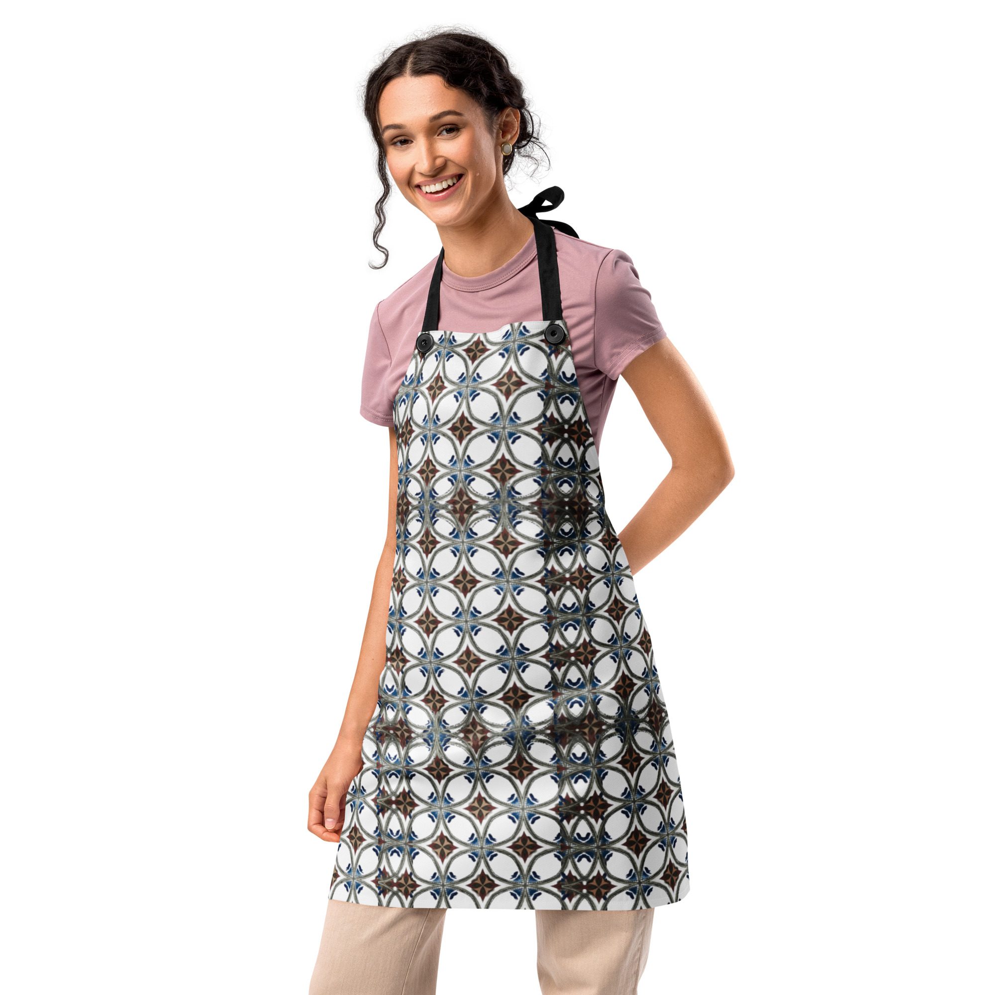 Rustic Geometry — All-Over Print Apron - Image 2
