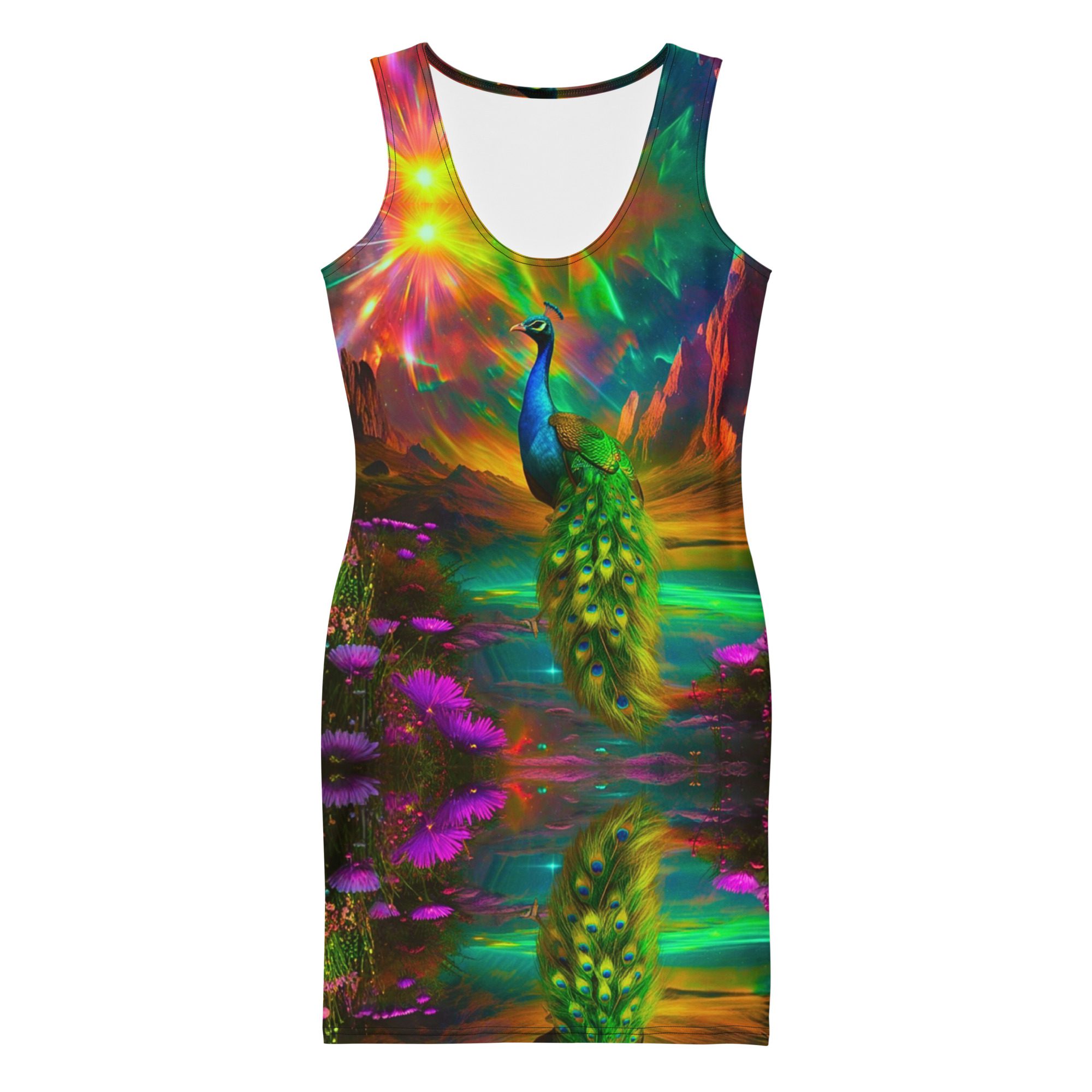 SG’s French Quarter Feathered Fire — Bodycon Dress - Image 5