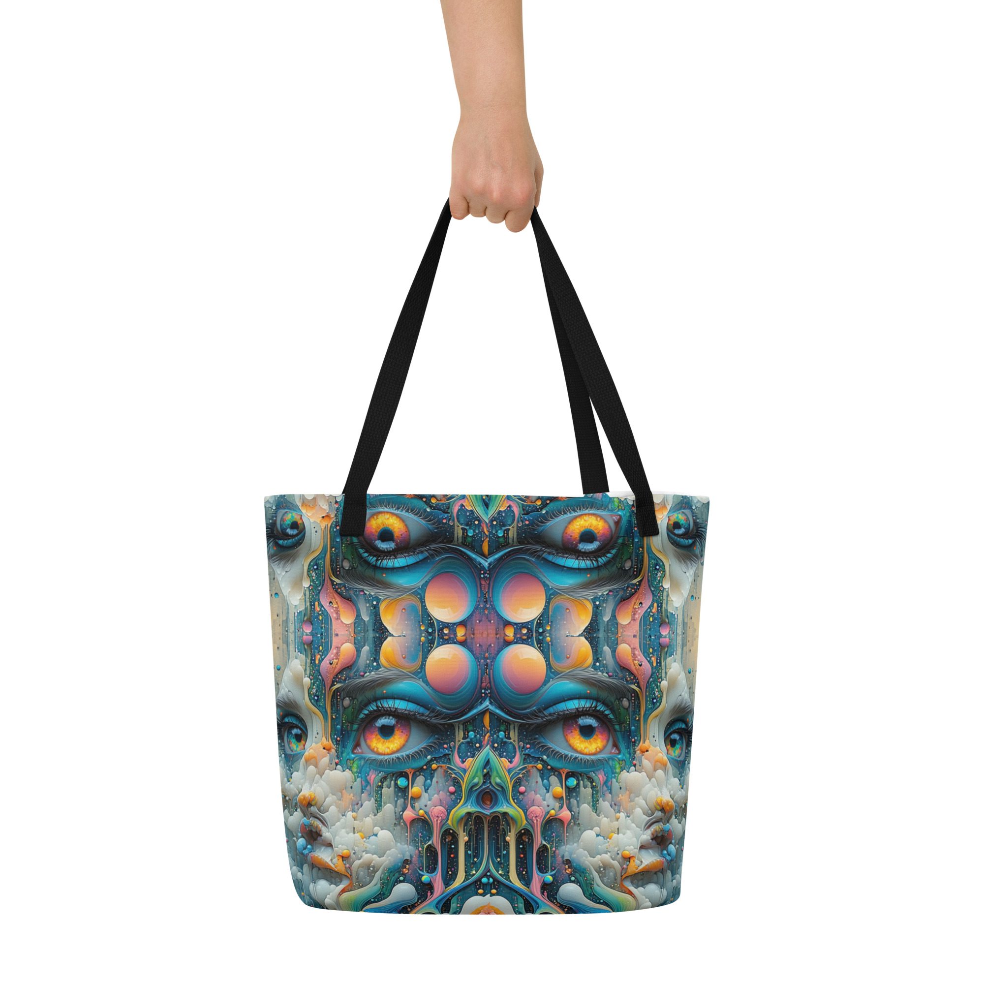 Mirrored Eyes of the Mystics Who Dream – All-Over Print Large Tote Bag - Image 9