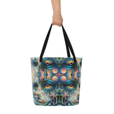 Mirrored Eyes of the Mystics Who Dream – All-Over Print Large Tote Bag