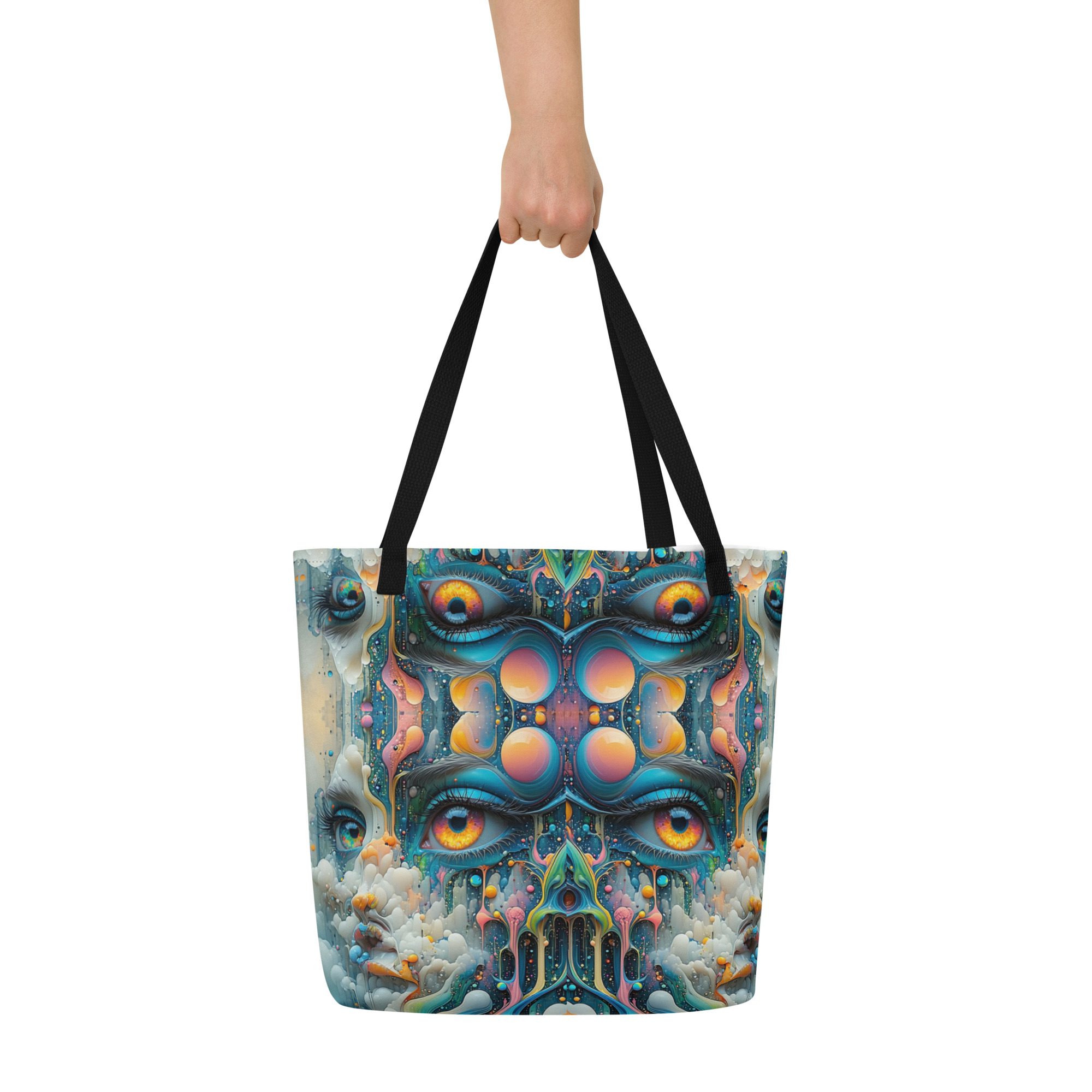 Mirrored Eyes of the Mystics Who Dream – All-Over Print Large Tote Bag