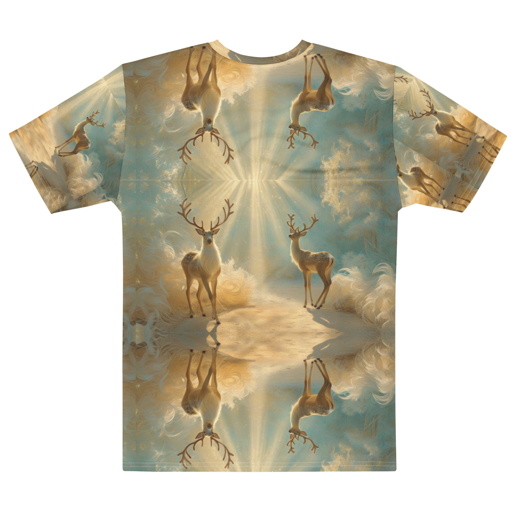 Dreamscape’s Celestial Realm – Men’s Cotton Crew Neck T-Shirt - Image 5
