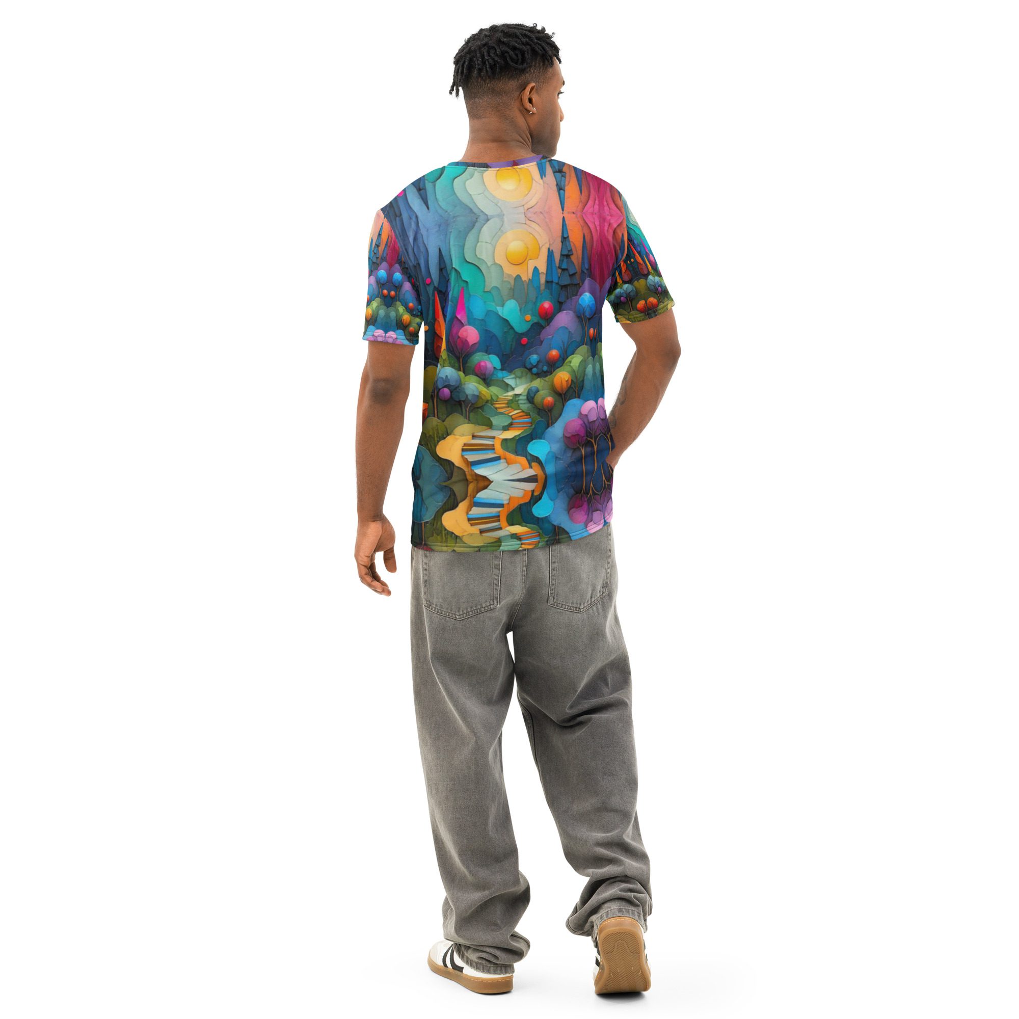 Pride’s Dream Pathway to Victory – Men’s Cotton Crew Neck T-Shirt - Image 2