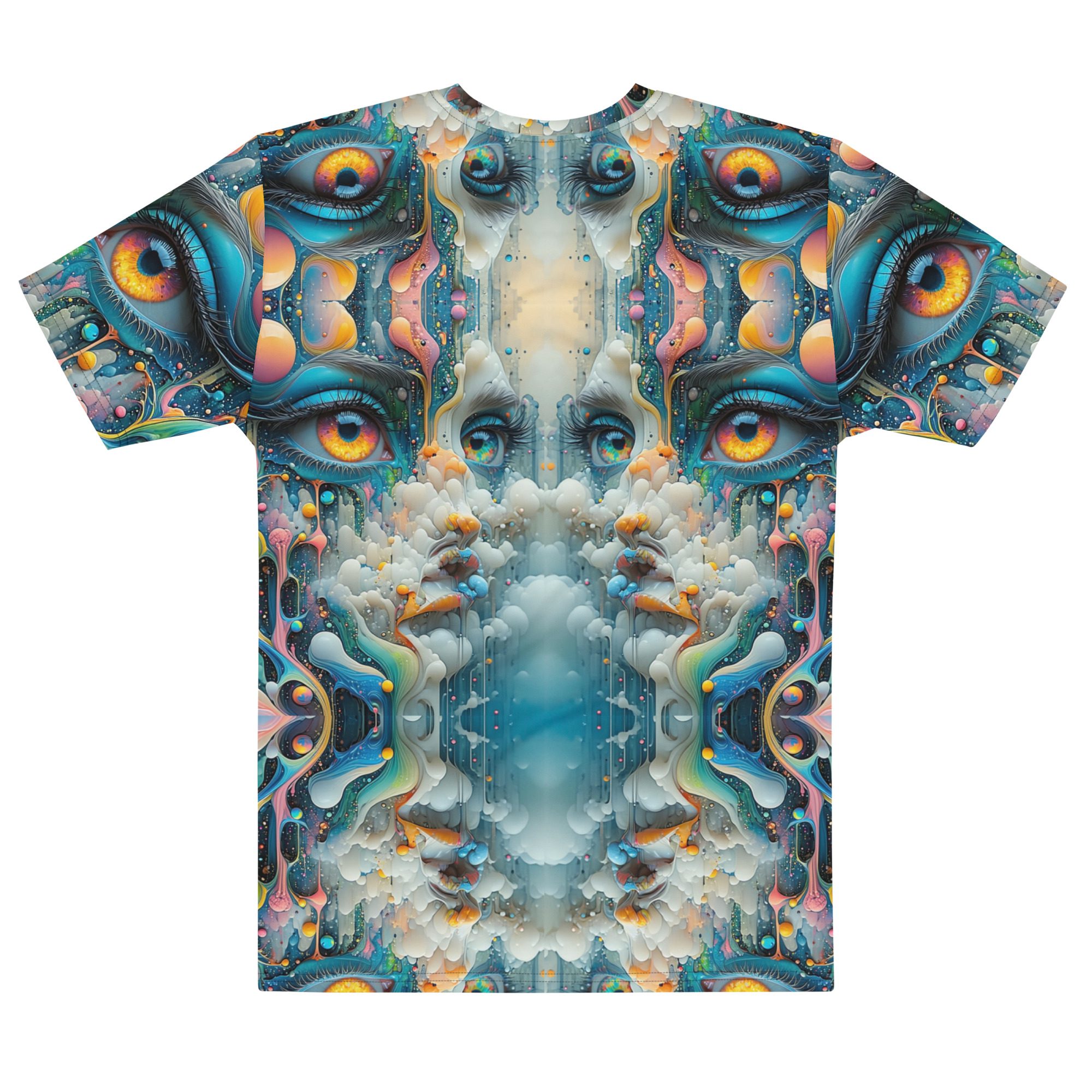 Mirrored Eyes of the Mystics Who Dream – Men’s Cotton Crew Neck T-Shirt - Image 6