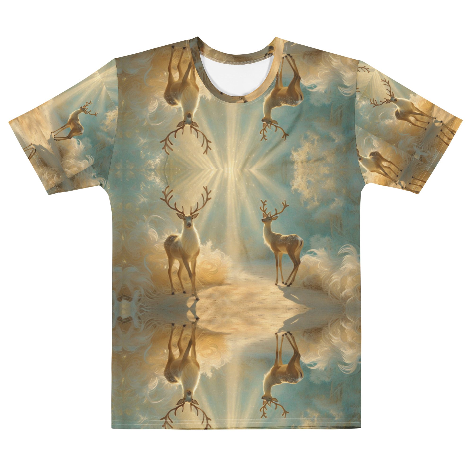 Dreamscape’s Celestial Realm – Men’s Cotton Crew Neck T-Shirt - Image 4