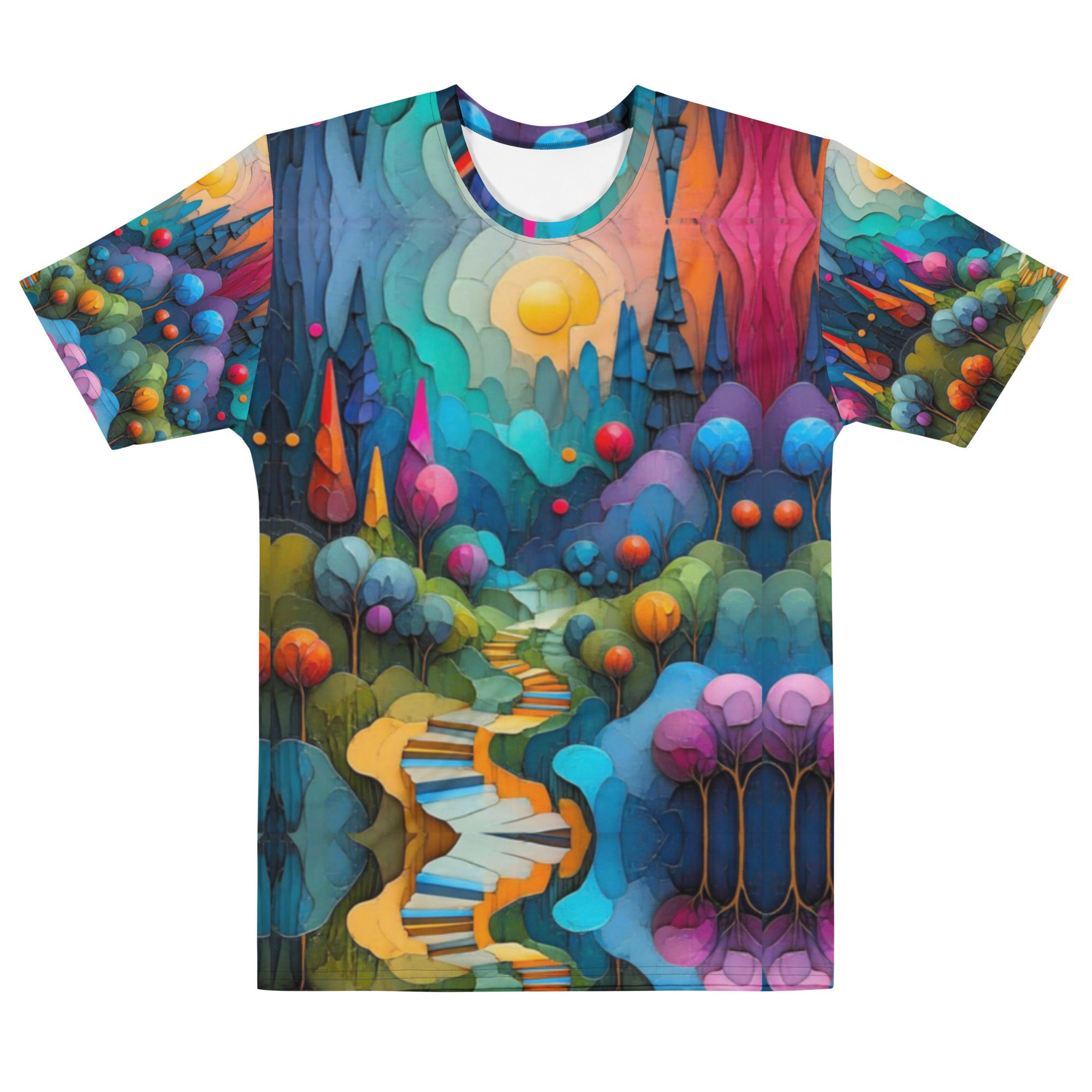 Pride’s Dream Pathway to Victory – Men’s Cotton Crew Neck T-Shirt - Image 5