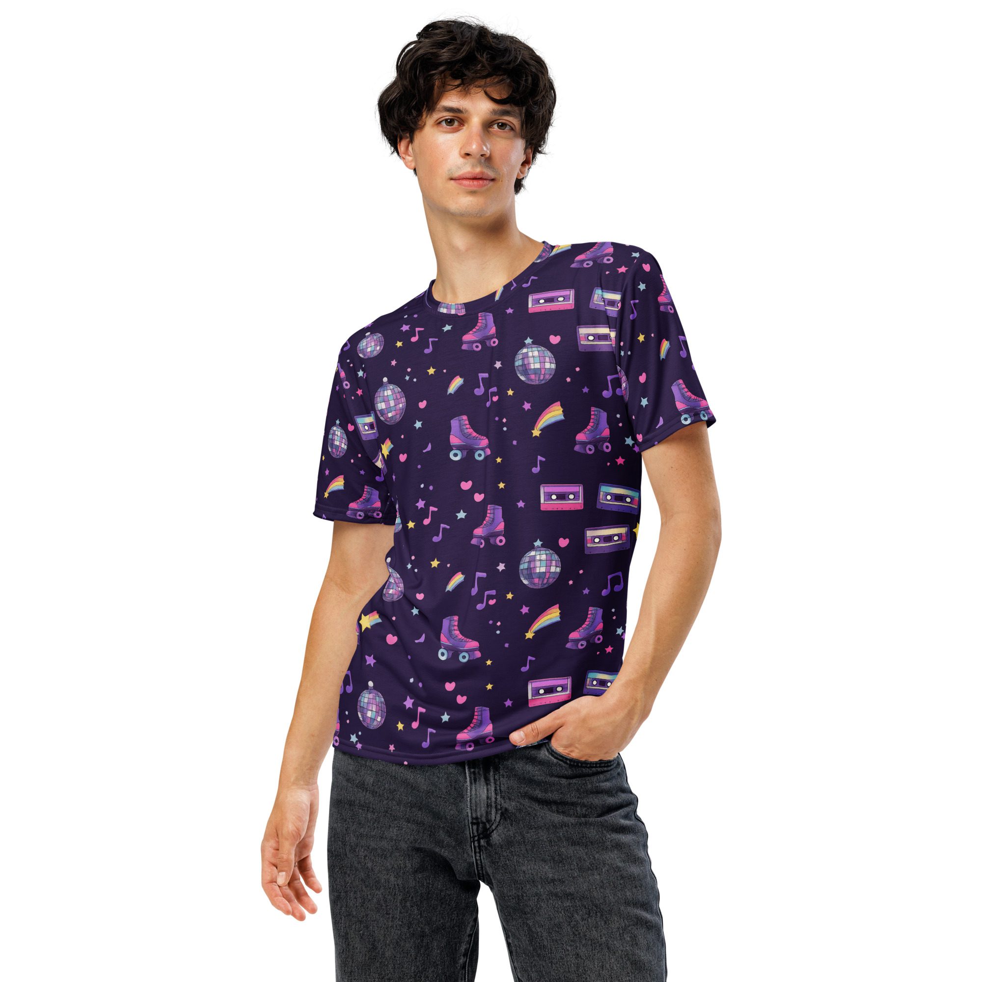 Neon Nostalgia Roller Skate Tee - Image 3