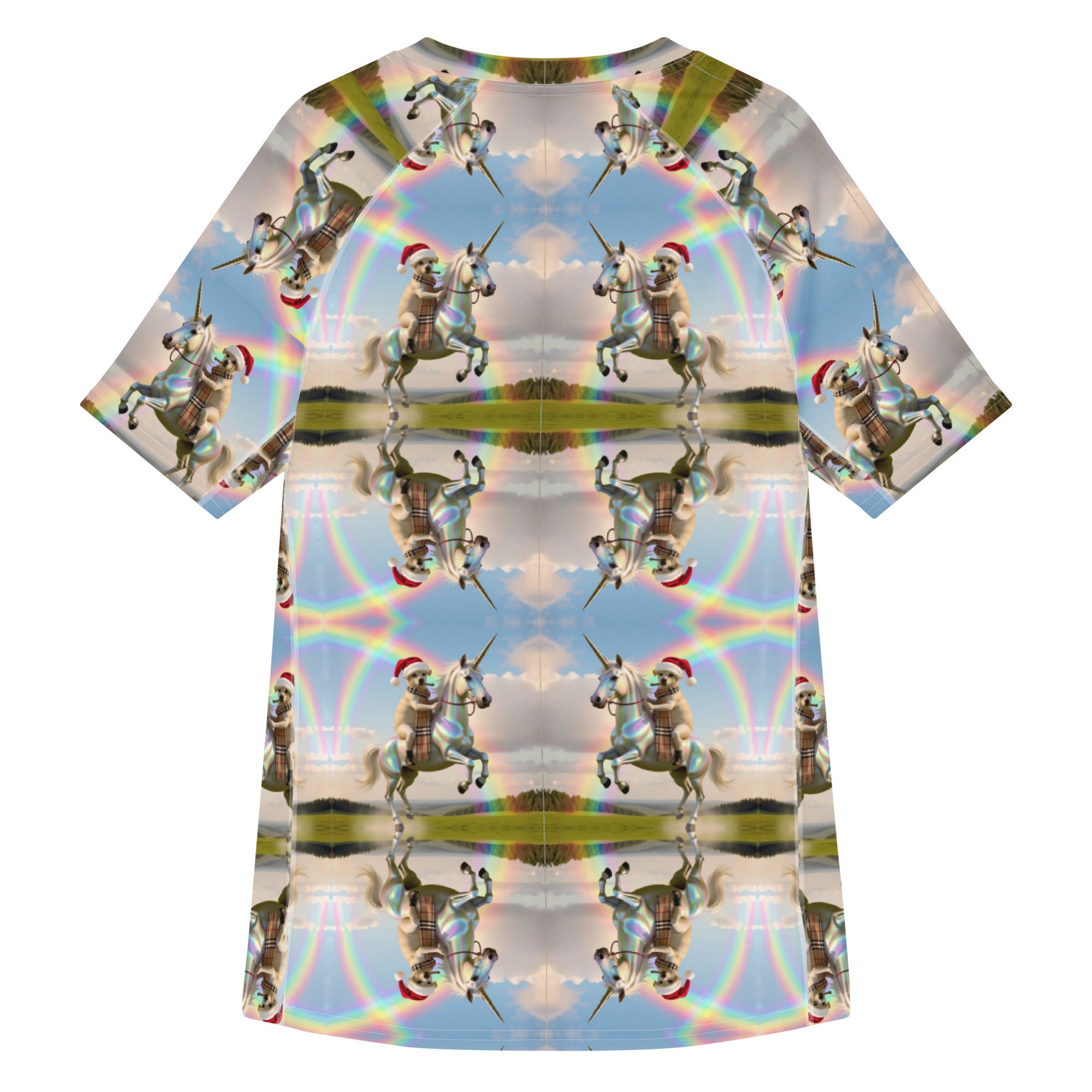 Lucky’s Magic Unicorn Pride Ride to Santa – All-Over Print Men’s Rash Guard - Image 10