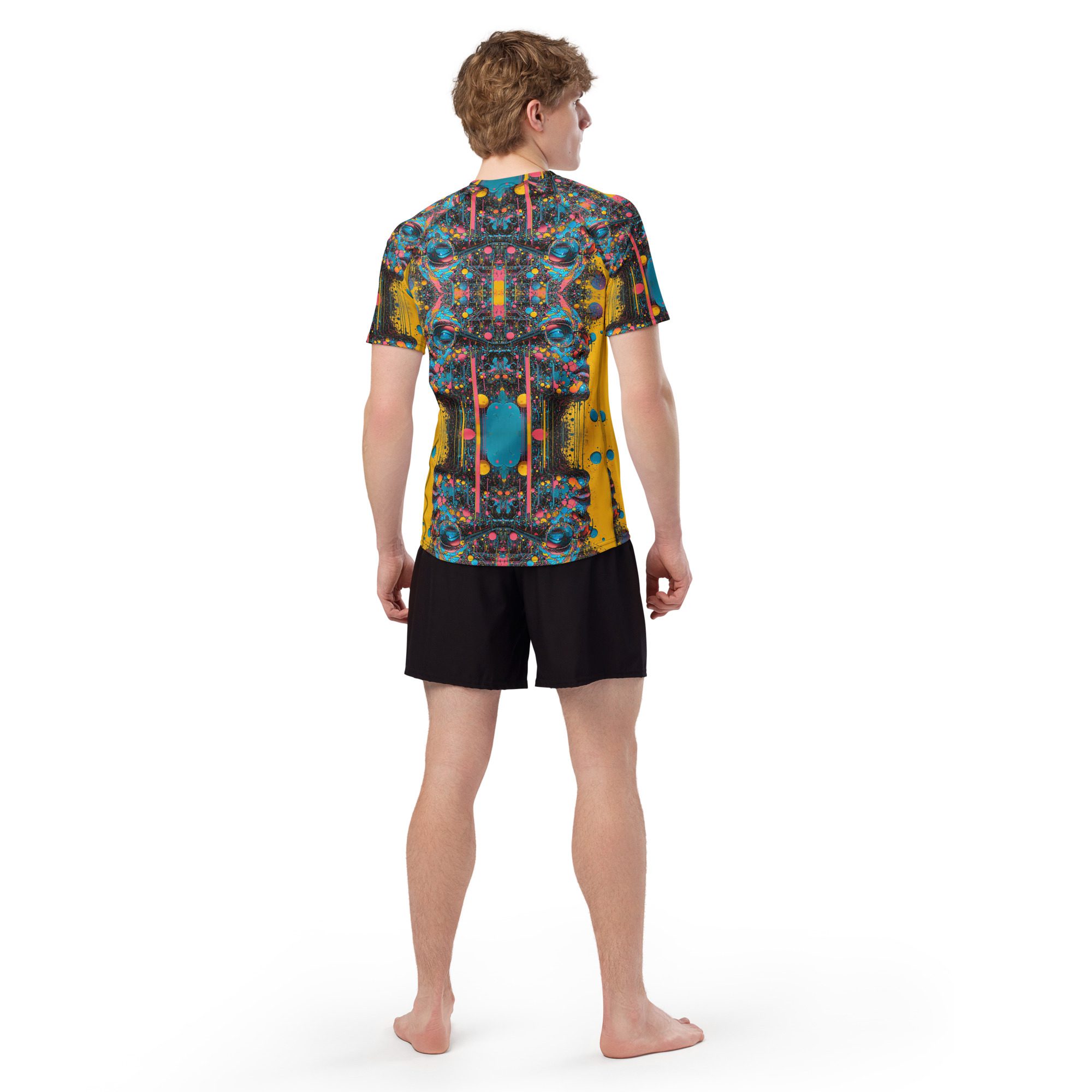 Cyber Oracle’s Echo – All-Over Print Men’s Rash Guard - Image 4