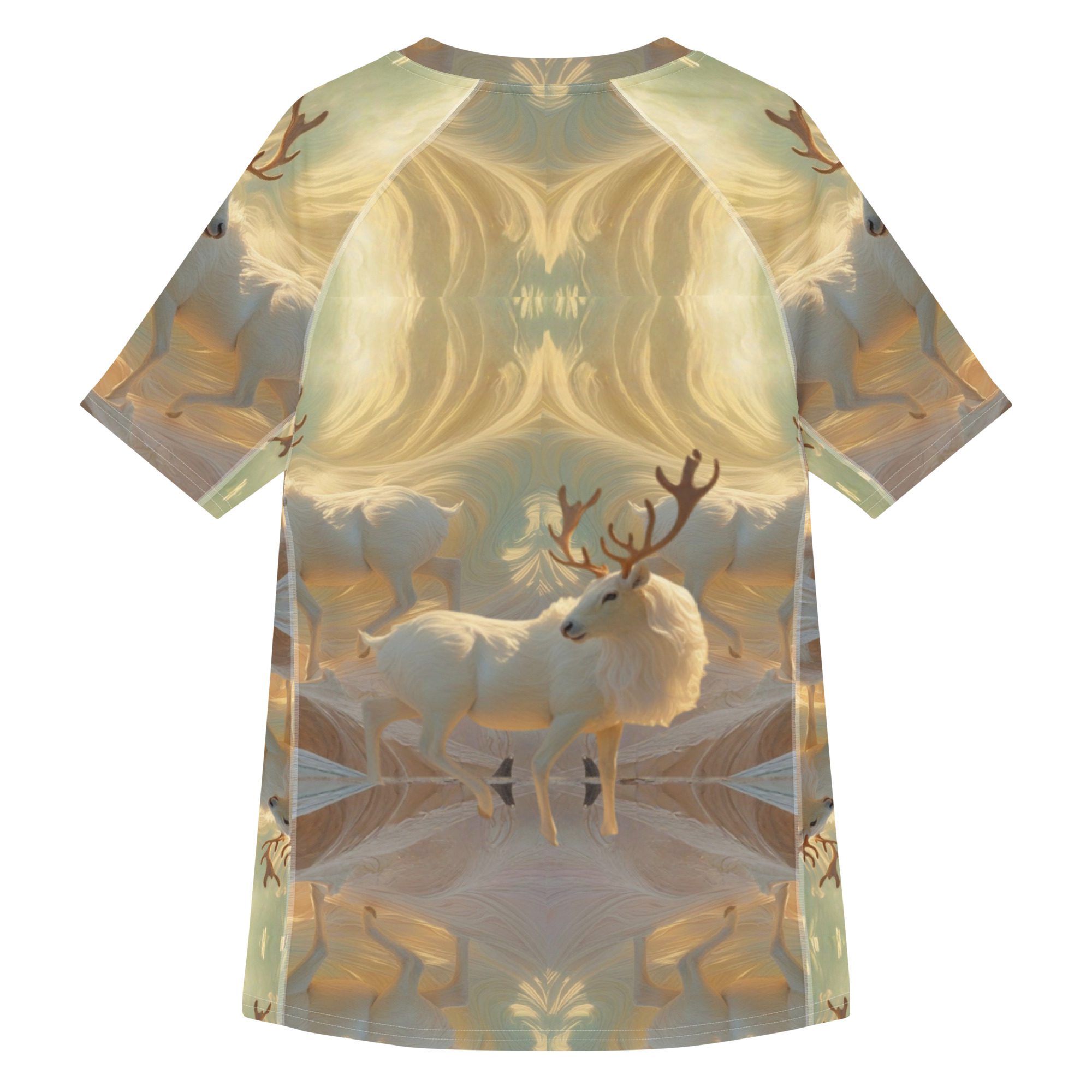 Sanctuary of the Sunlit Stag – All-Over Print Men’s Rash Guard - Image 10
