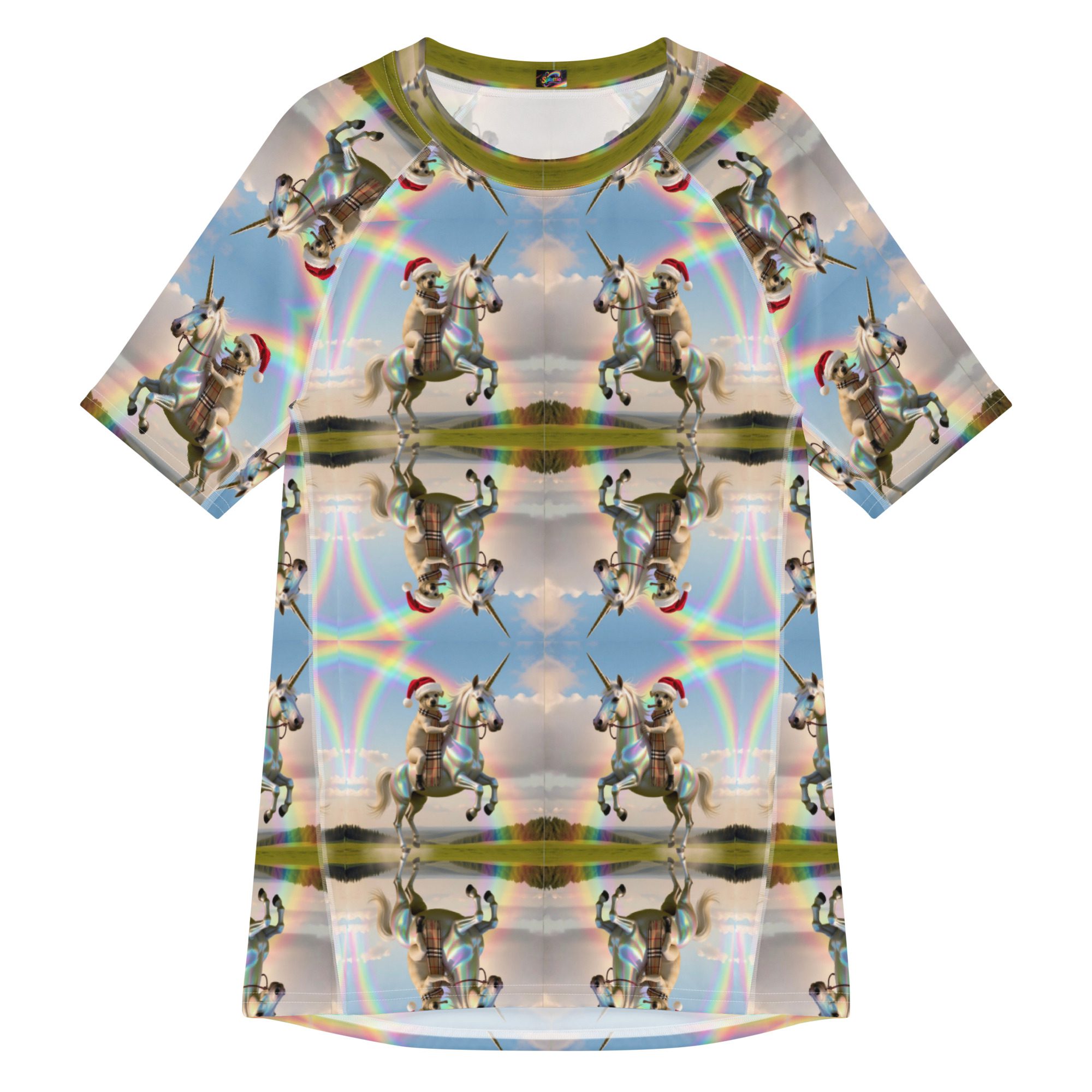Lucky’s Magic Unicorn Pride Ride to Santa – All-Over Print Men’s Rash Guard - Image 9