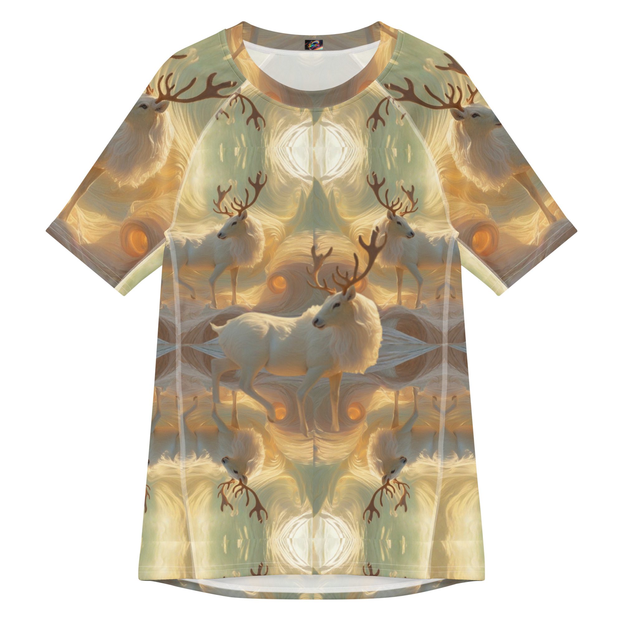 Sanctuary of the Sunlit Stag – All-Over Print Men’s Rash Guard - Image 9