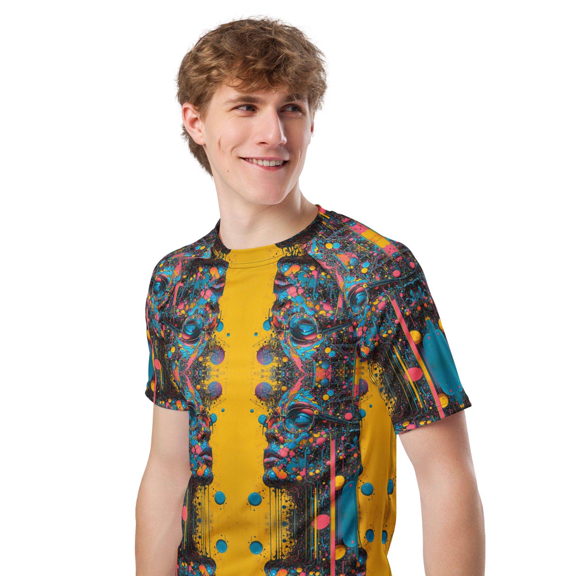 Cyber Oracle’s Echo – All-Over Print Men’s Rash Guard - Image 2