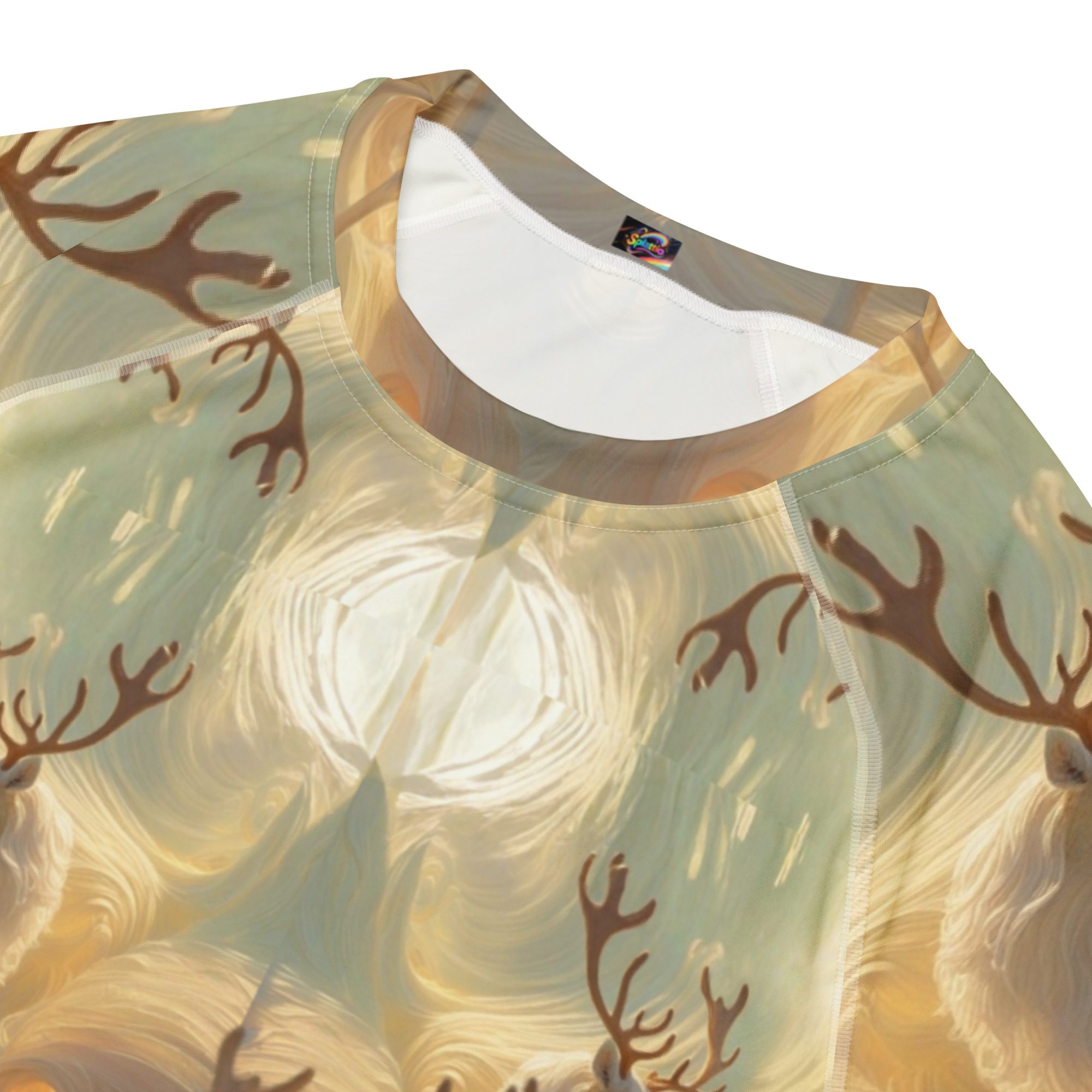 Sanctuary of the Sunlit Stag – All-Over Print Men’s Rash Guard - Image 7