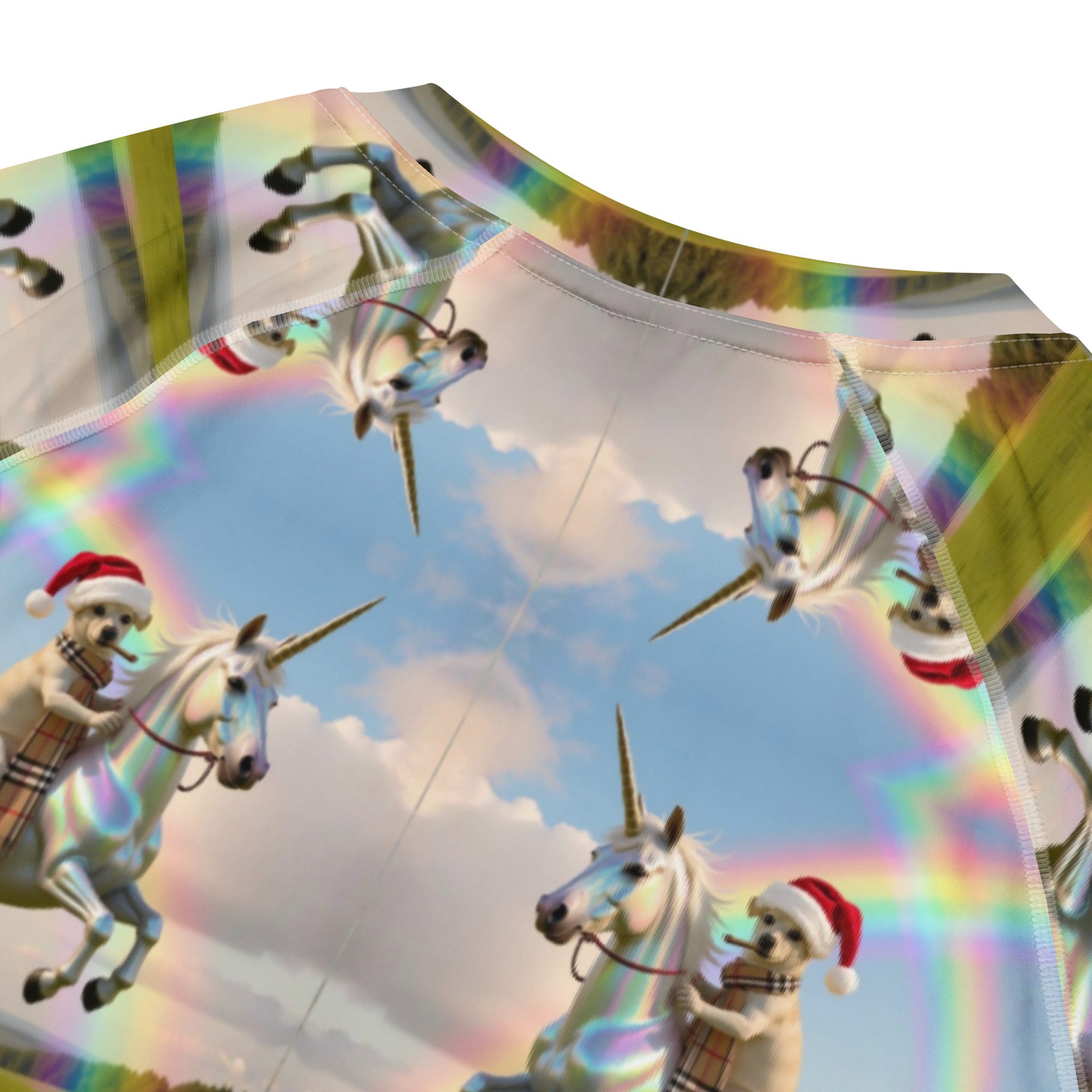 Lucky’s Magic Unicorn Pride Ride to Santa – All-Over Print Men’s Rash Guard - Image 8