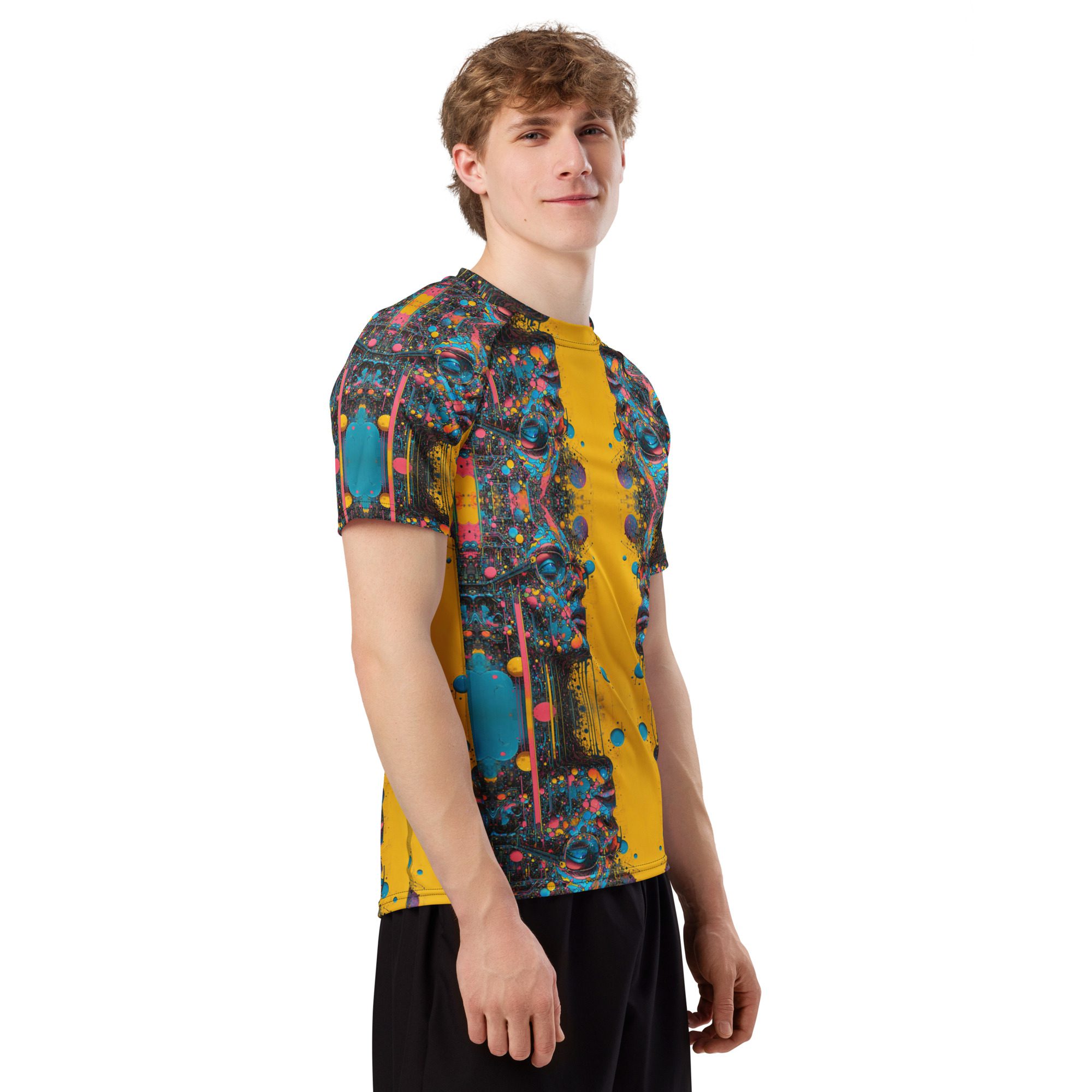 Cyber Oracle’s Echo – All-Over Print Men’s Rash Guard - Image 3