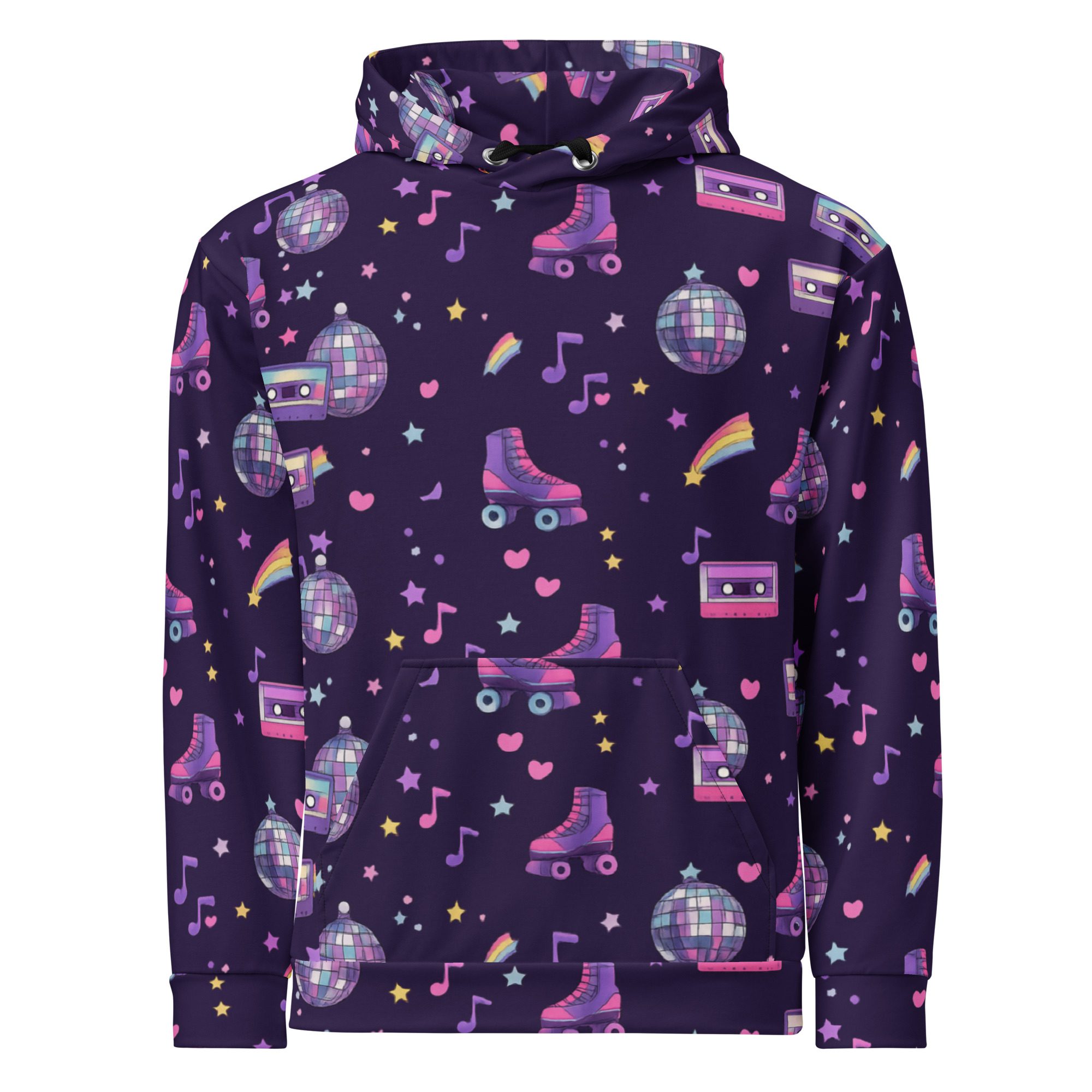 Neon Nostalgia Roller Skate Hoodie - Image 13