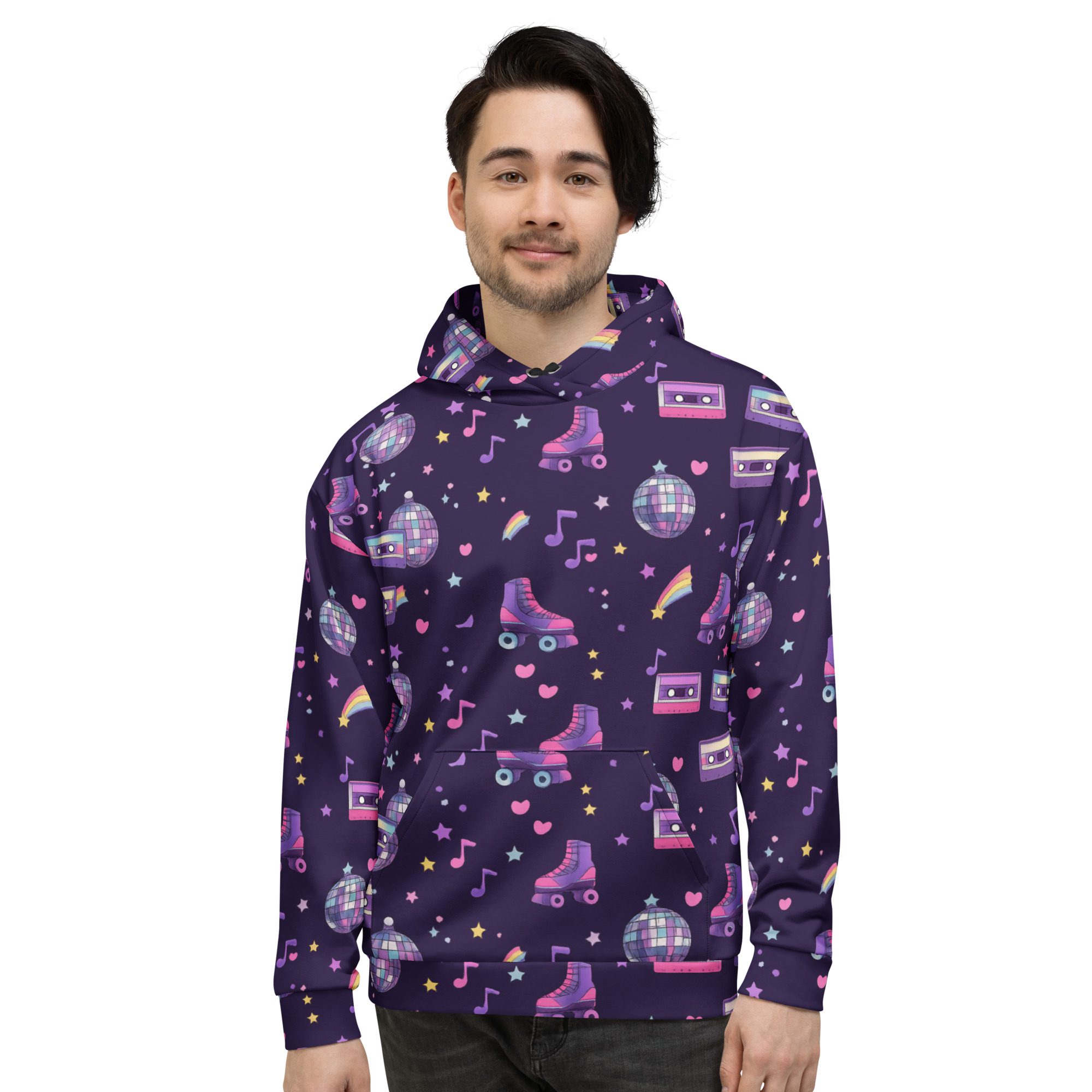 Neon Nostalgia Roller Skate Hoodie - Image 3