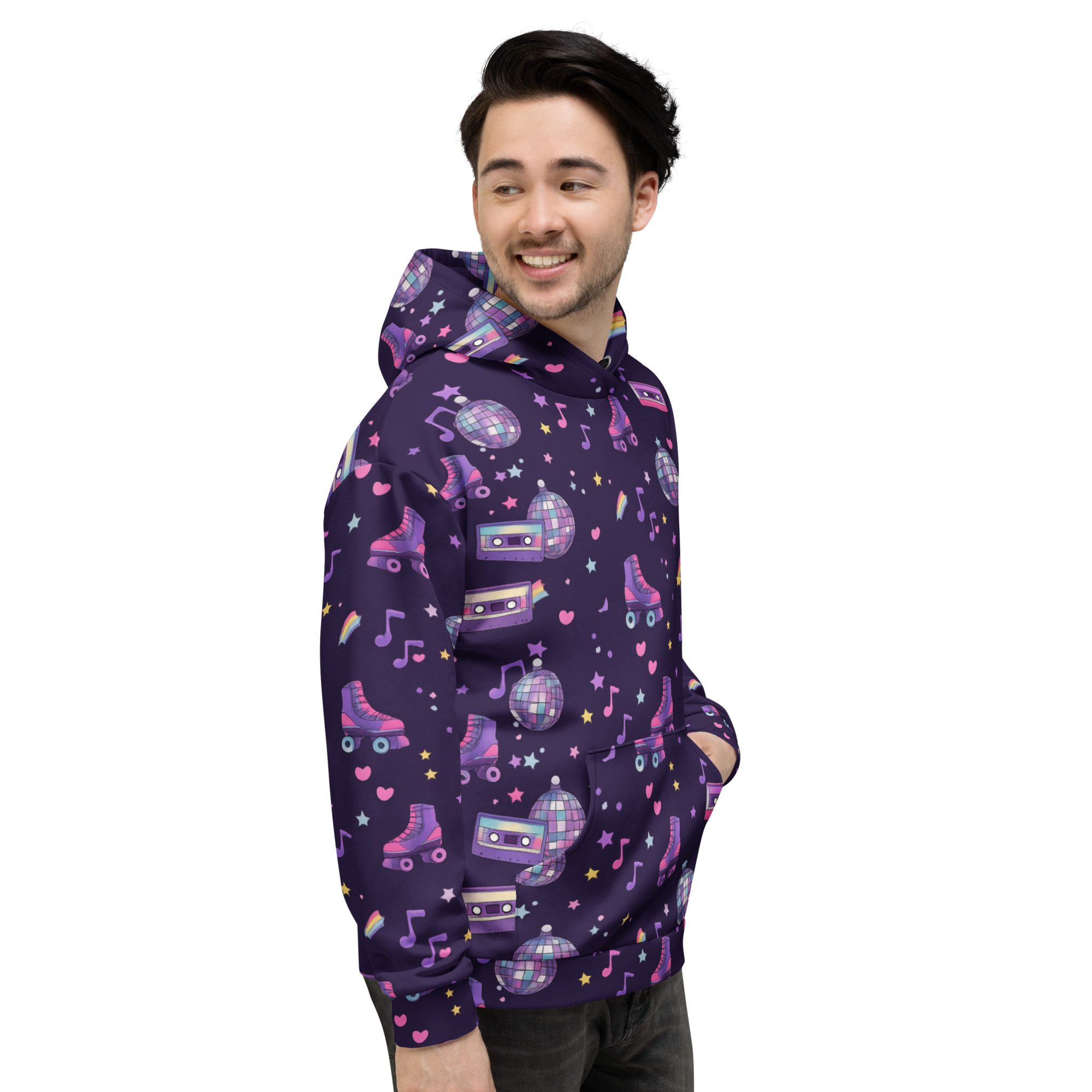 Neon Nostalgia Roller Skate Hoodie - Image 5