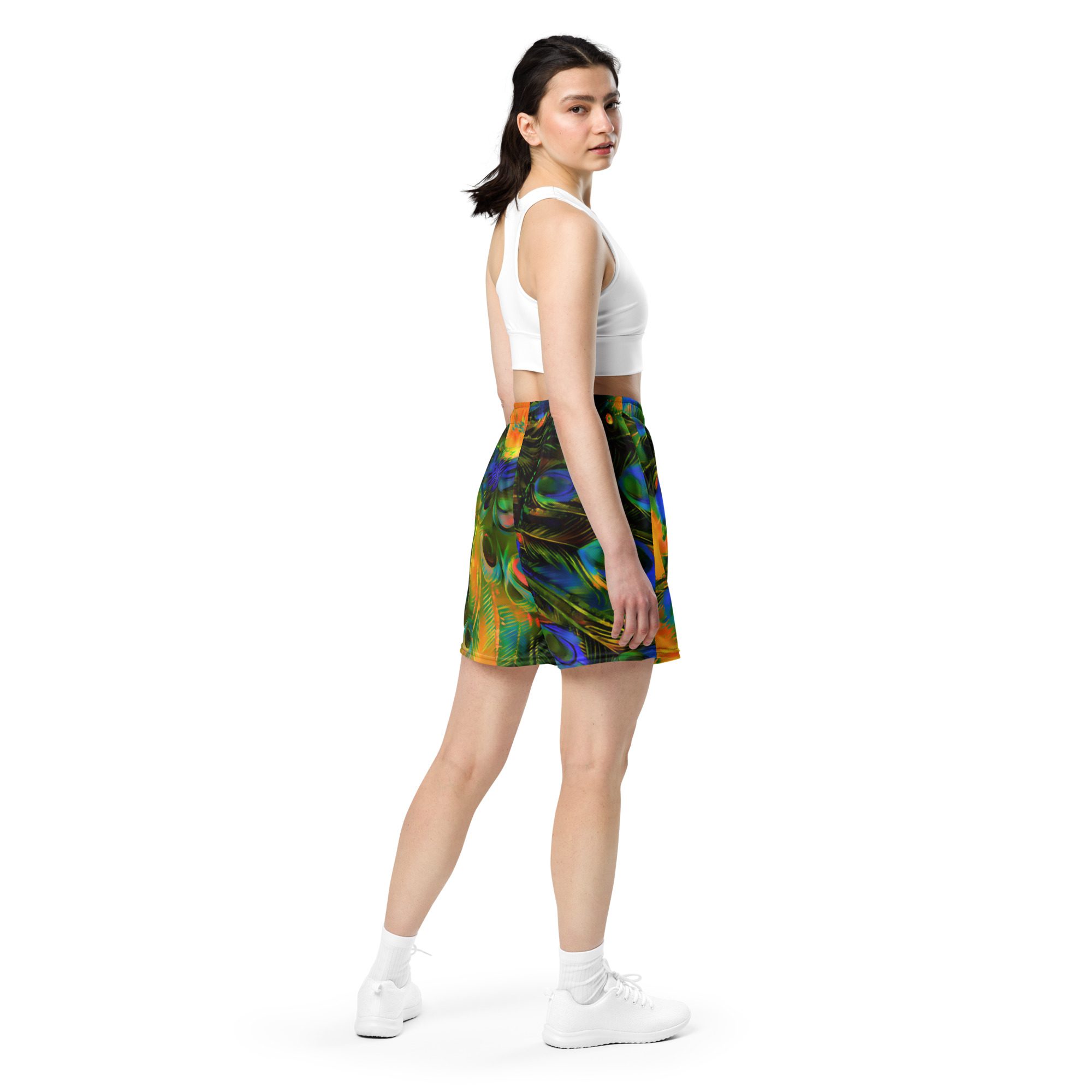 Peacock Heatwave – Unisex Mesh Shorts - Image 6