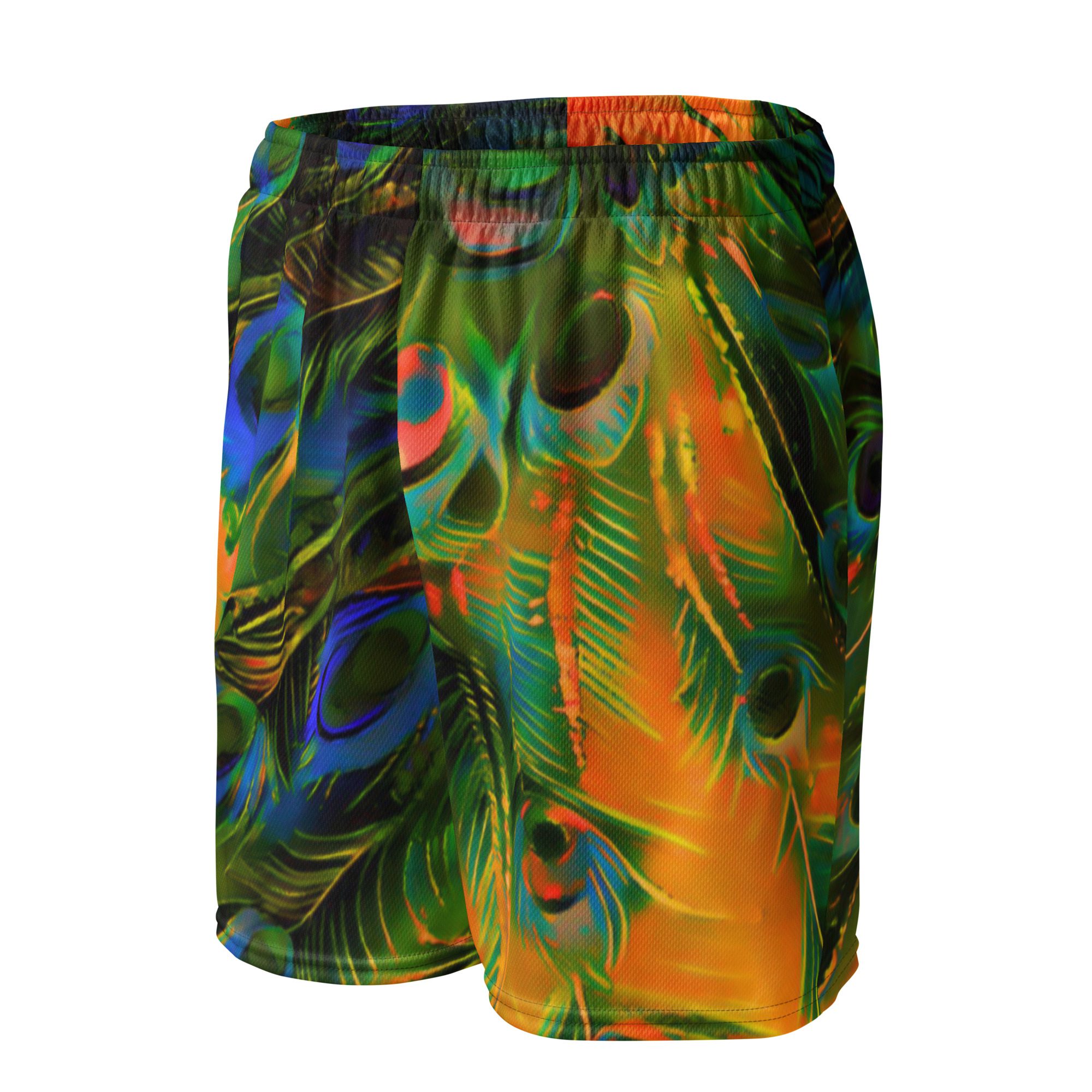 Peacock Heatwave – Unisex Mesh Shorts - Image 11