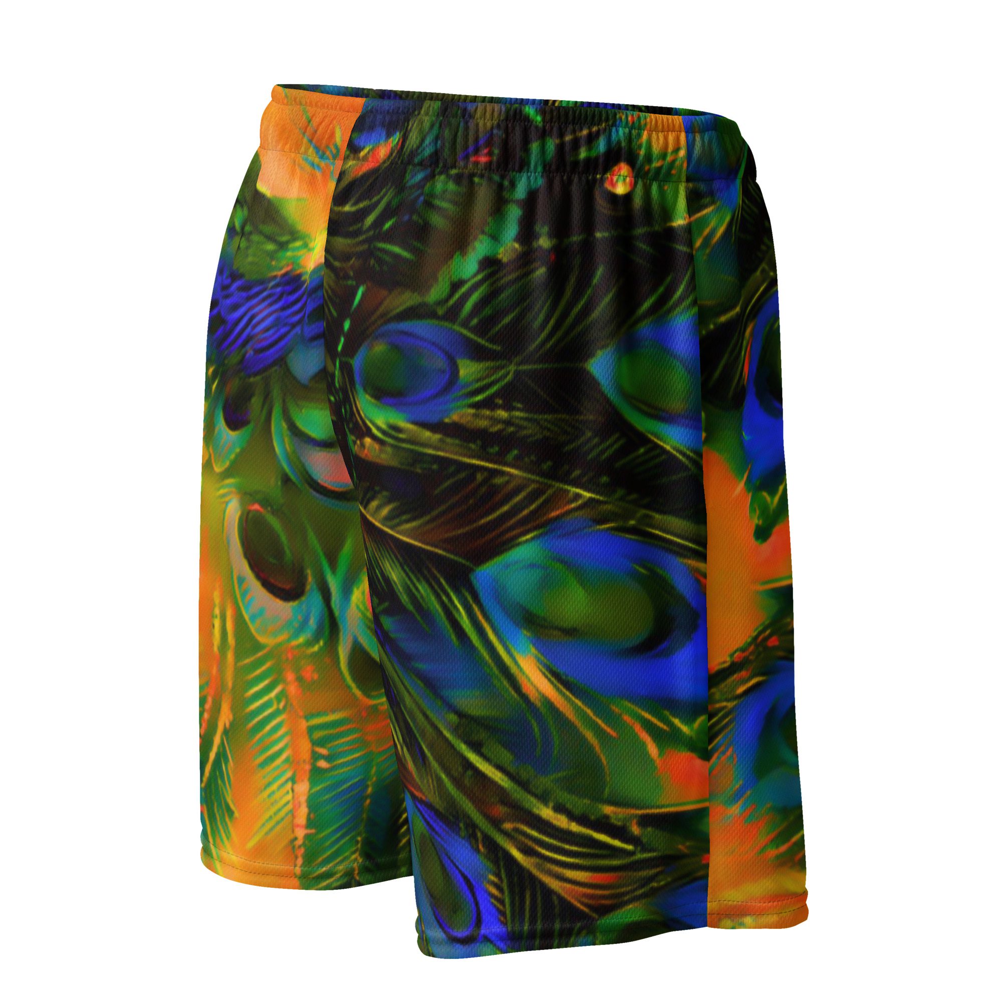 Peacock Heatwave – Unisex Mesh Shorts - Image 12