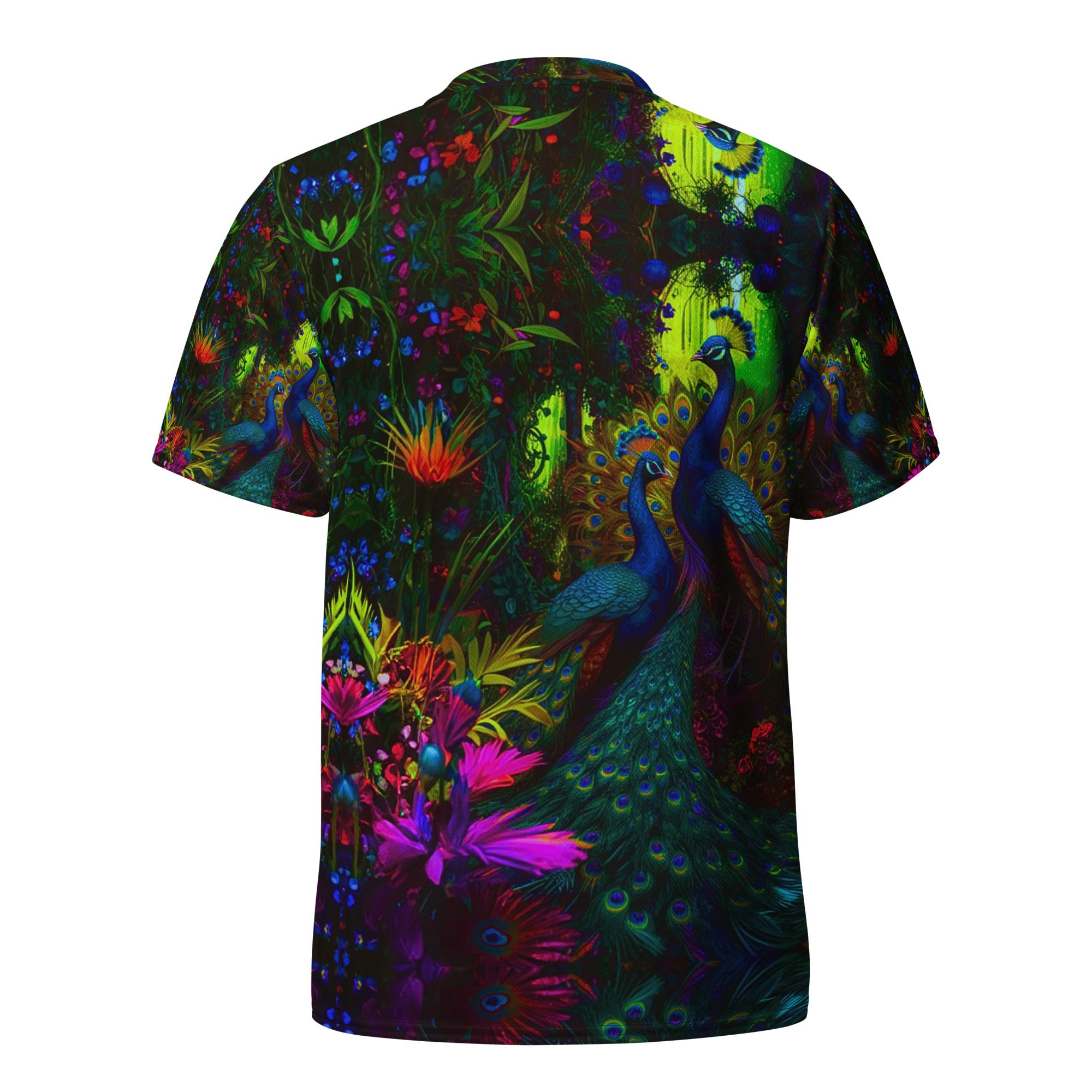 SG’s French Quarter’s Peacock Masquerade Garden – Recycled Unisex Sports Jersey - Image 11