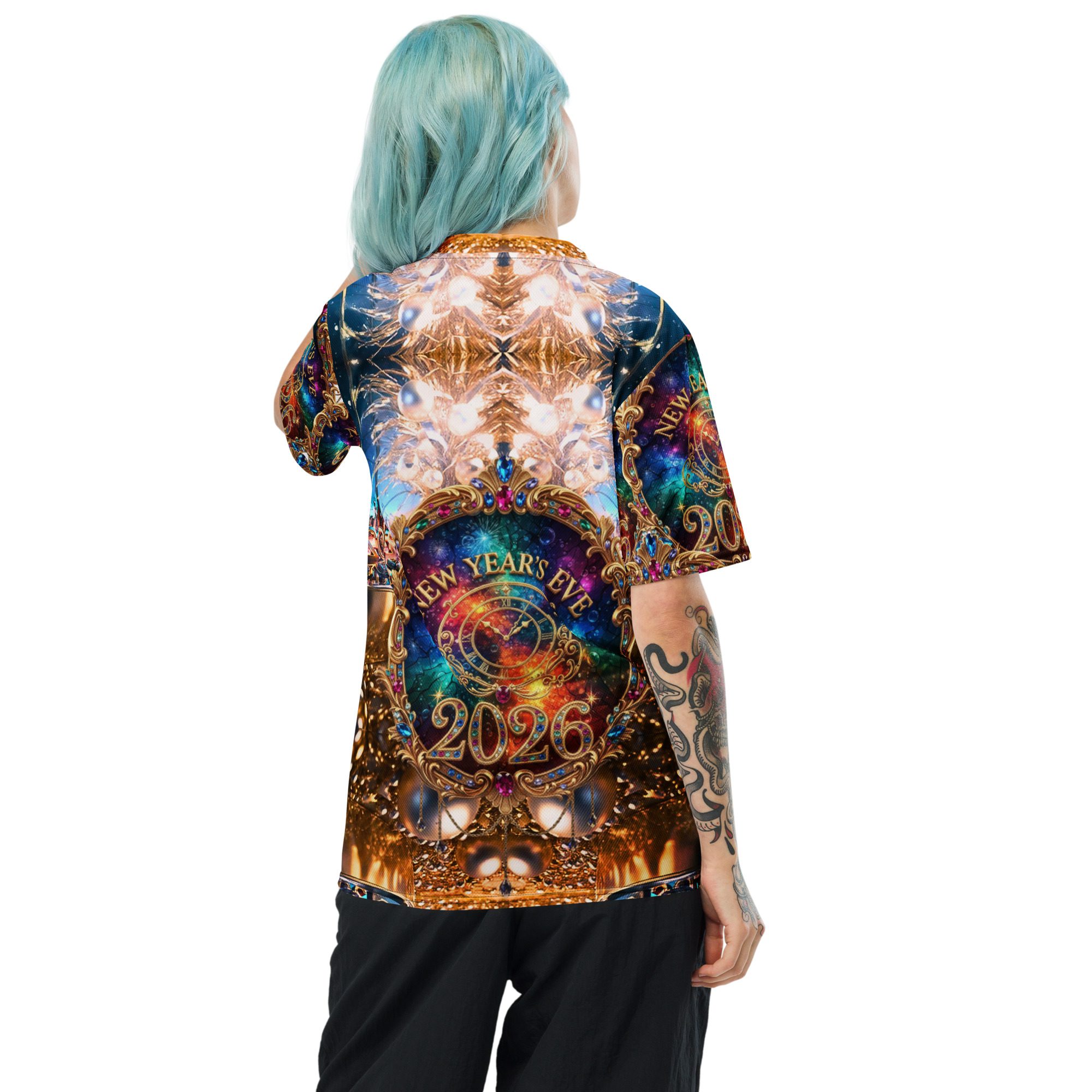 Stardust’s Radiant Midnight Crown 2026 – Recycled Unisex Sports Jersey - Image 3