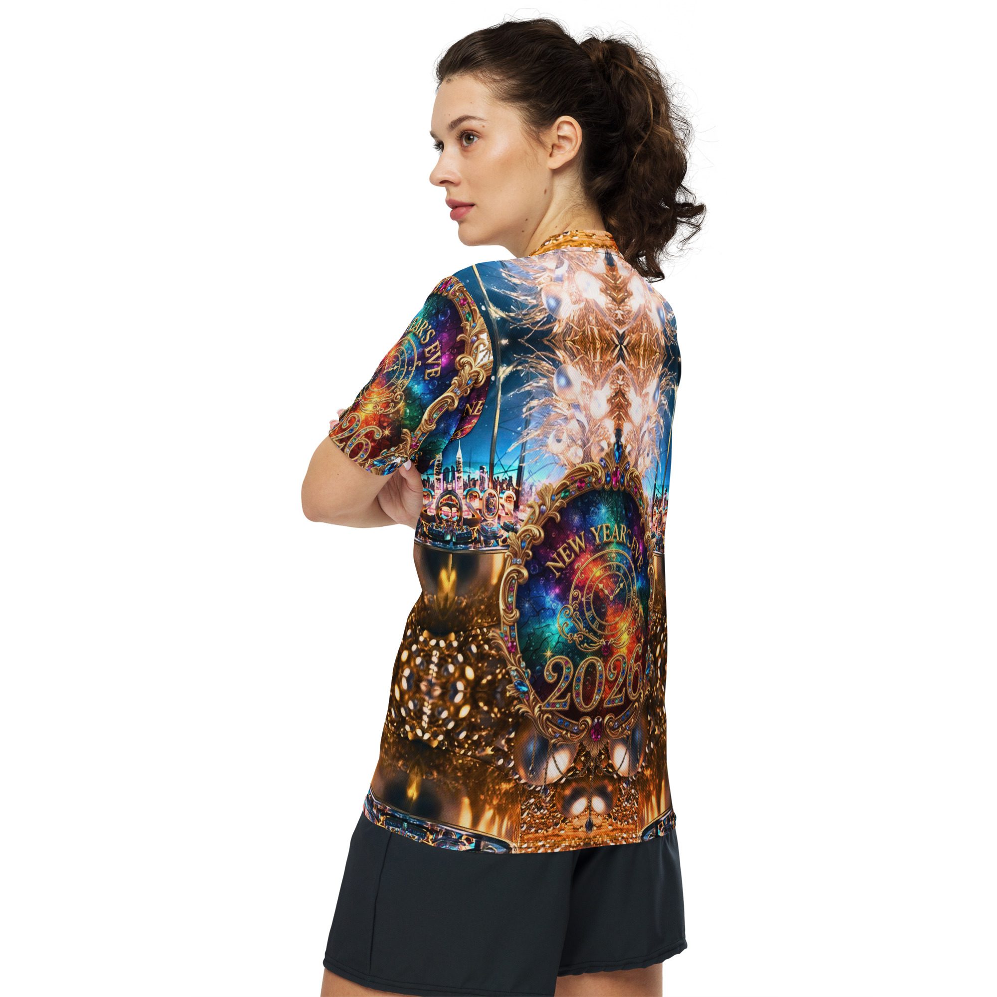 Stardust’s Radiant Midnight Crown 2026 – Recycled Unisex Sports Jersey - Image 5