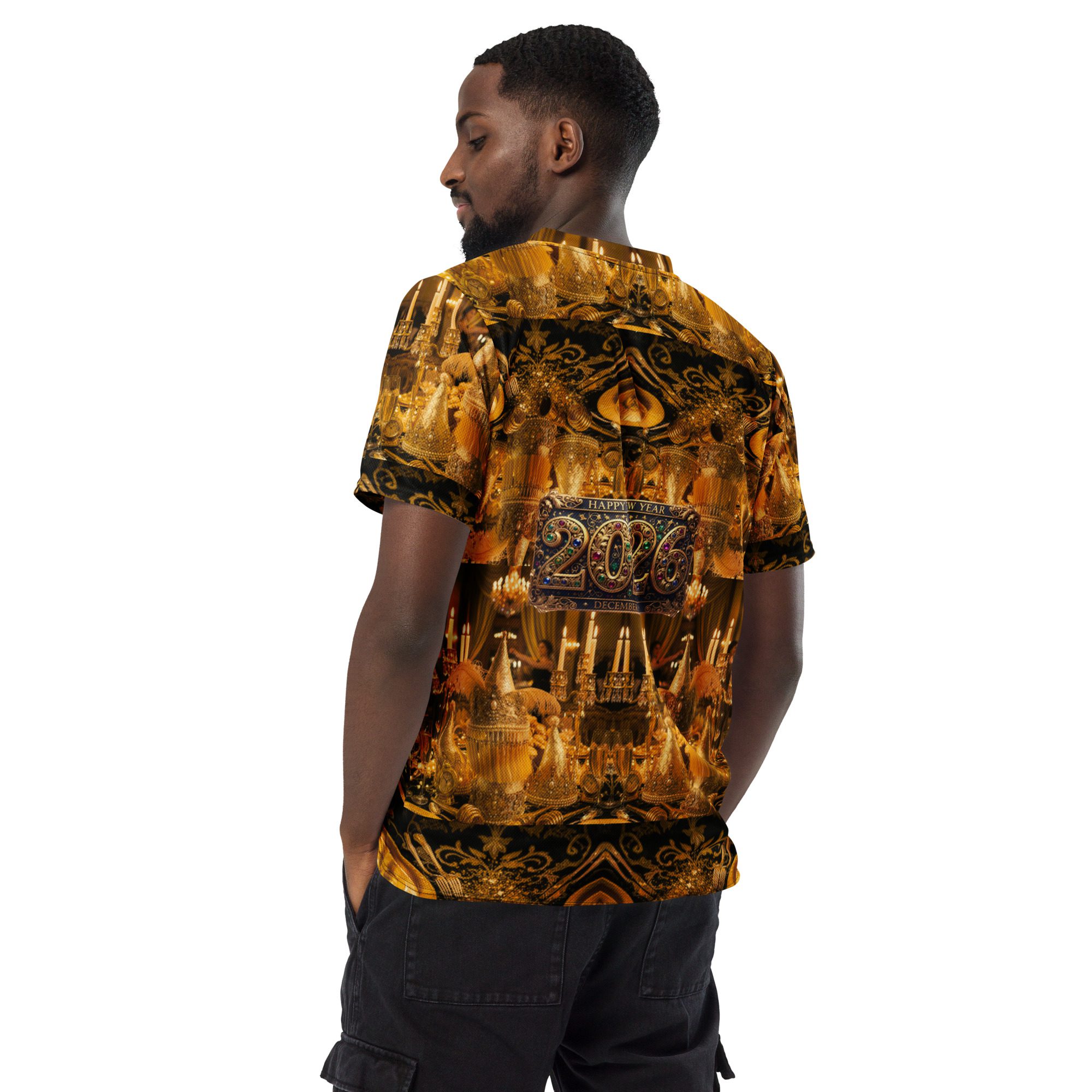 New Year’s Eve Gilded Masquerade of 2026 – Recycled Unisex Sports Jersey - Image 7