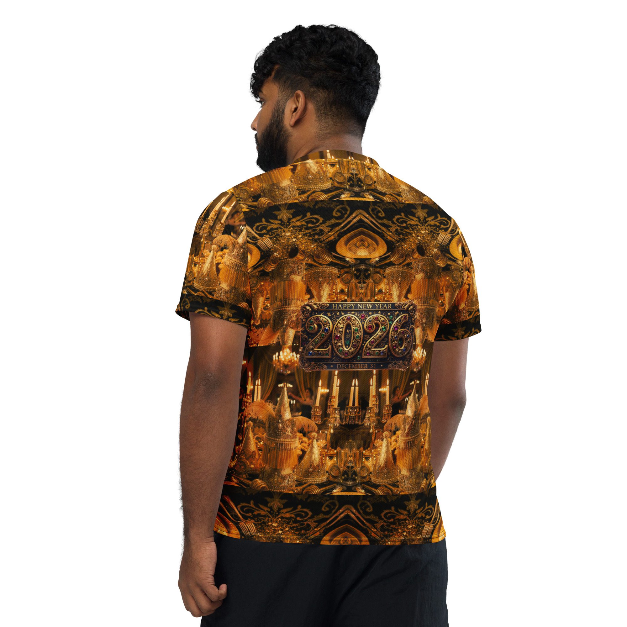 New Year’s Eve Gilded Masquerade of 2026 – Recycled Unisex Sports Jersey - Image 5
