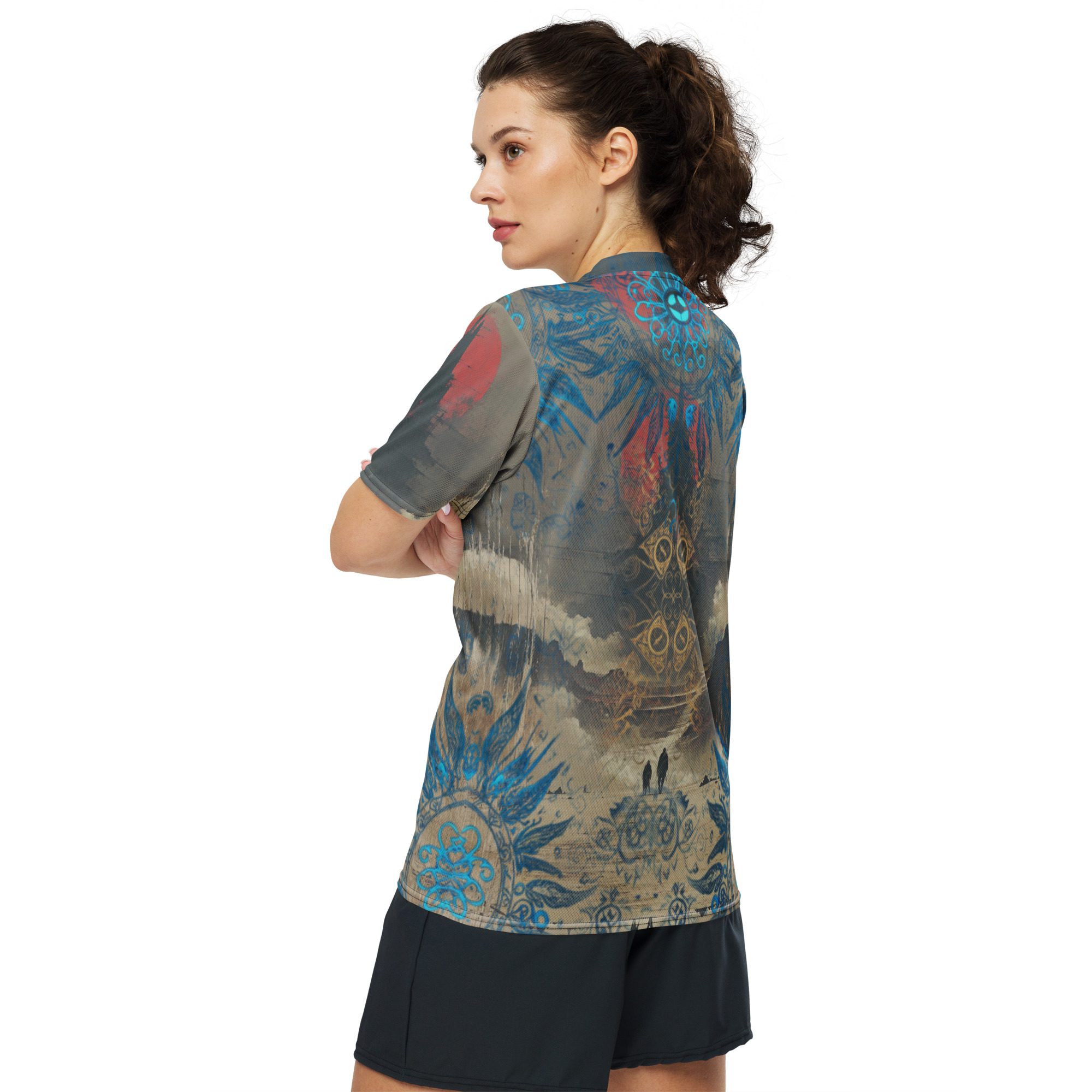 The Pilgrimage Between Worlds — Recycled Unisex Sports Jersey - Image 7