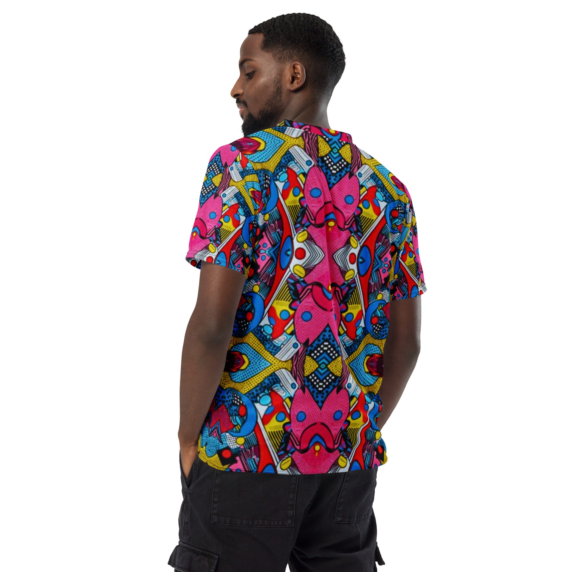 Pixel Pop Fever — All-Over Print Recycled Unisex Sports Jersey - Image 9