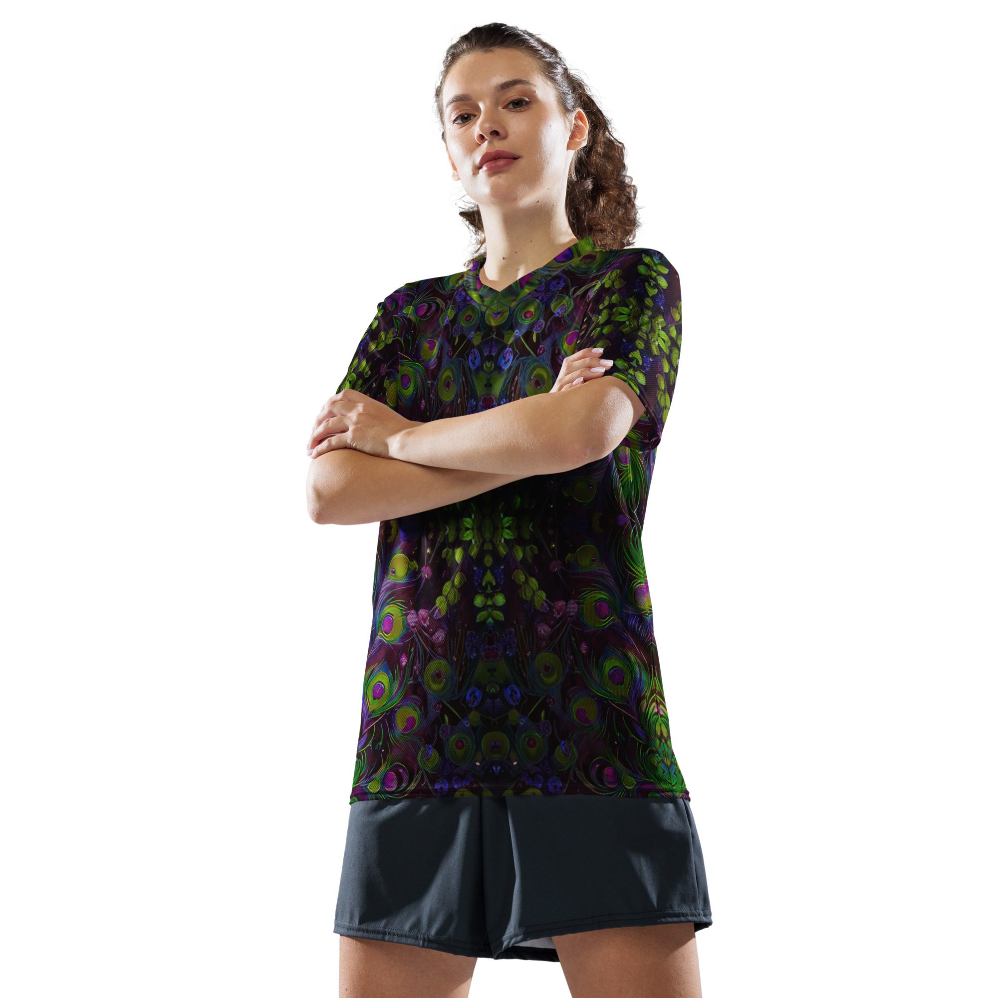 SG’s Vivid Feather Storm – Recycled Unisex Sports Jersey - Image 2