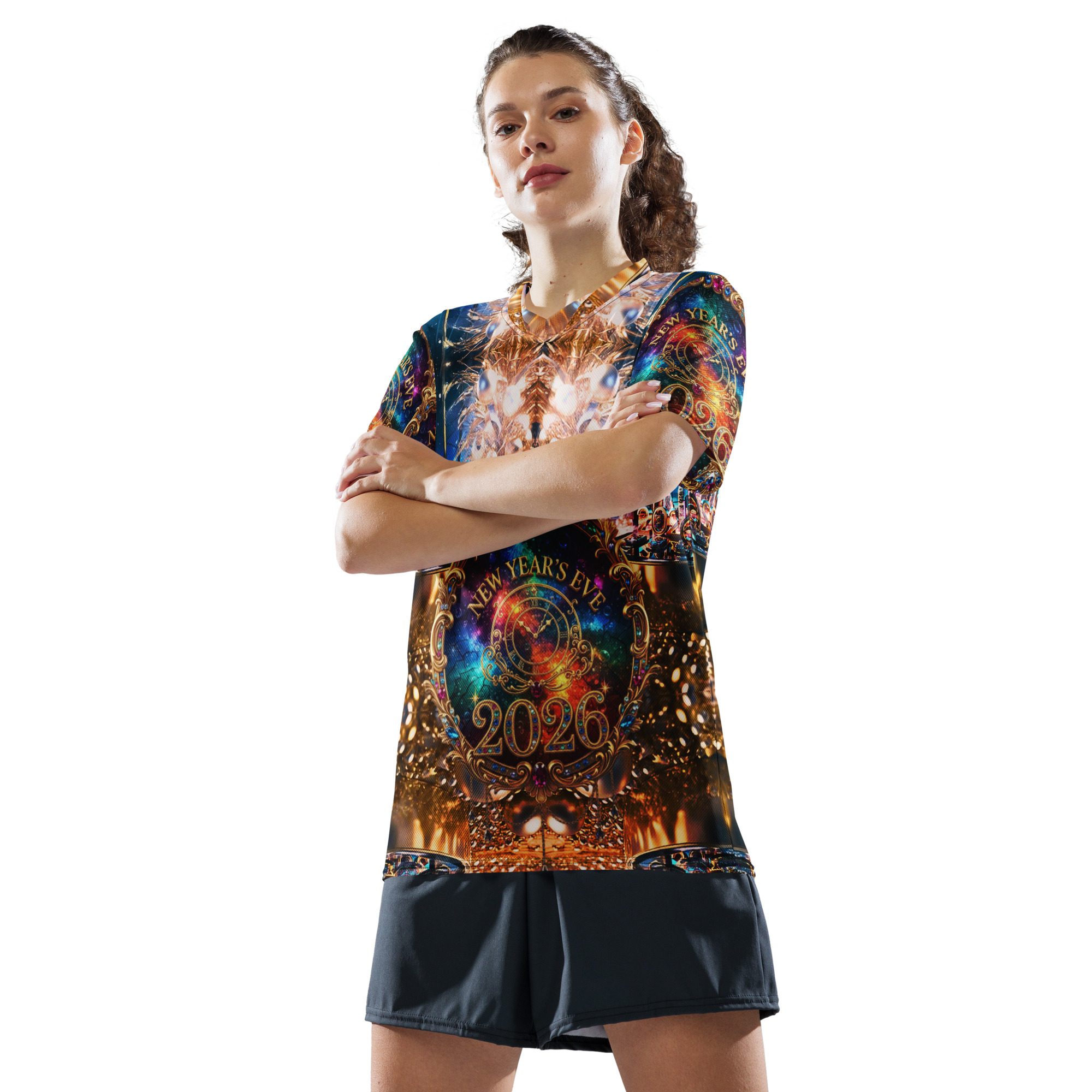 Stardust’s Radiant Midnight Crown 2026 – Recycled Unisex Sports Jersey - Image 4