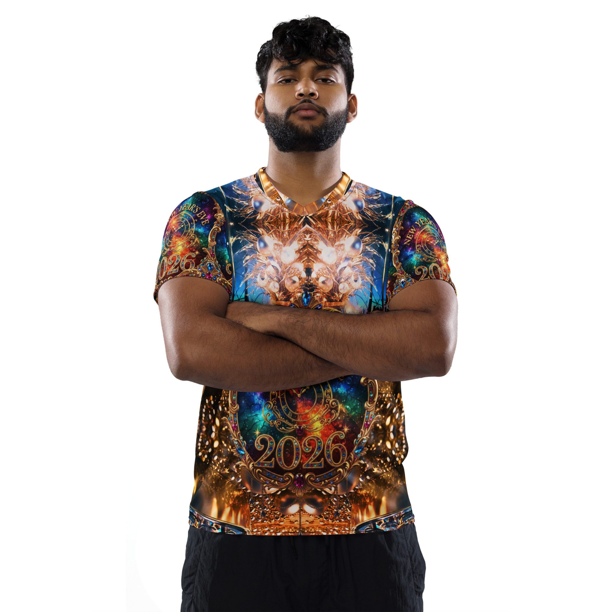 Stardust’s Radiant Midnight Crown 2026 – Recycled Unisex Sports Jersey - Image 6