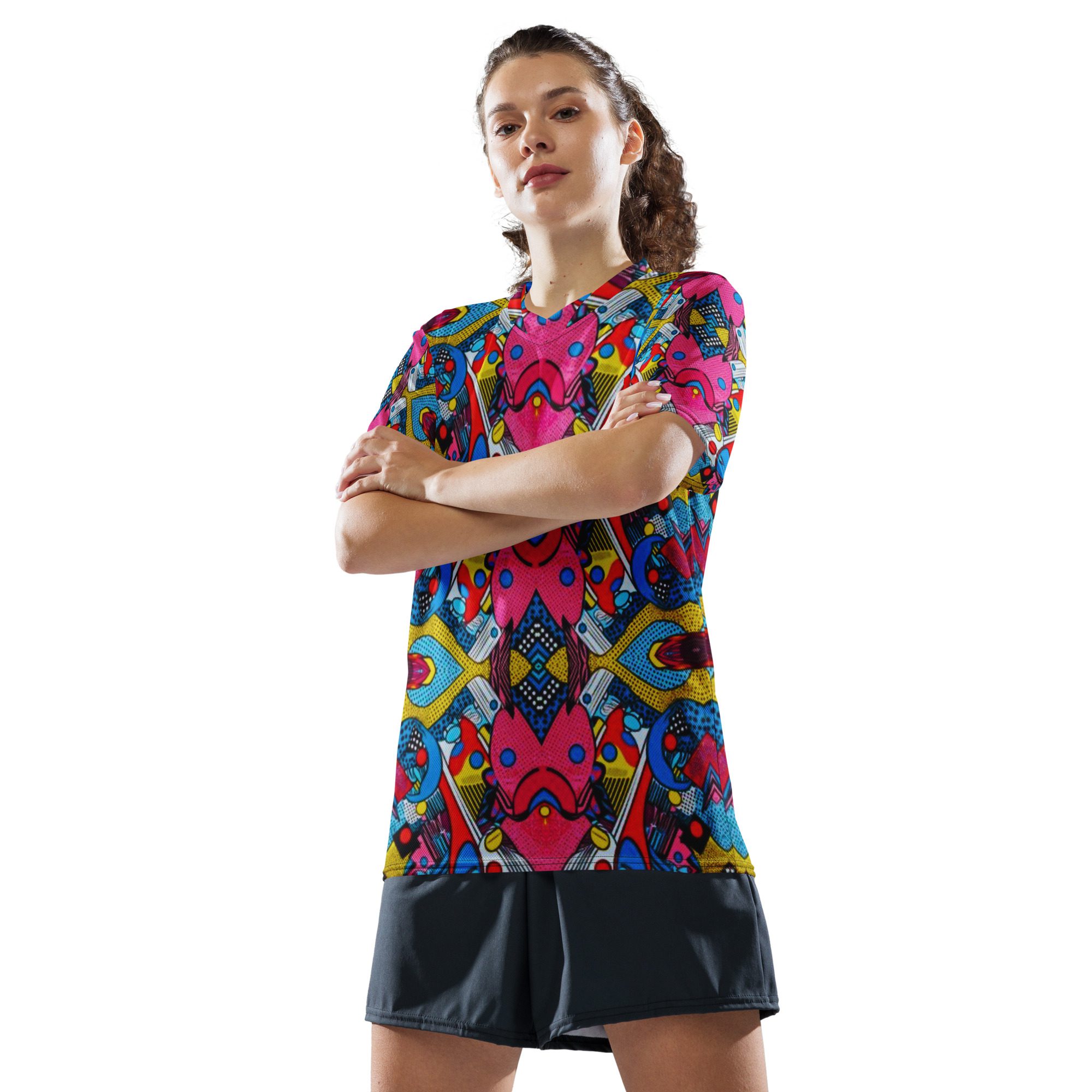 Pixel Pop Fever — All-Over Print Recycled Unisex Sports Jersey - Image 4