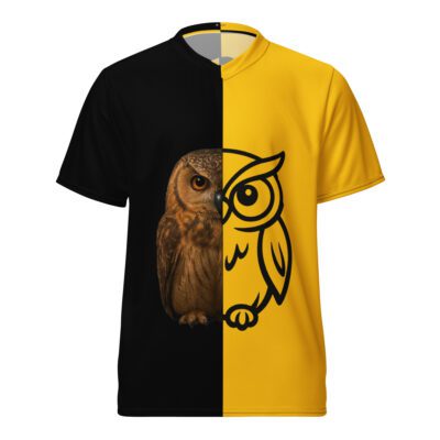 Owl & SPLATTIO Letters Graphic Unisex T-Shirt