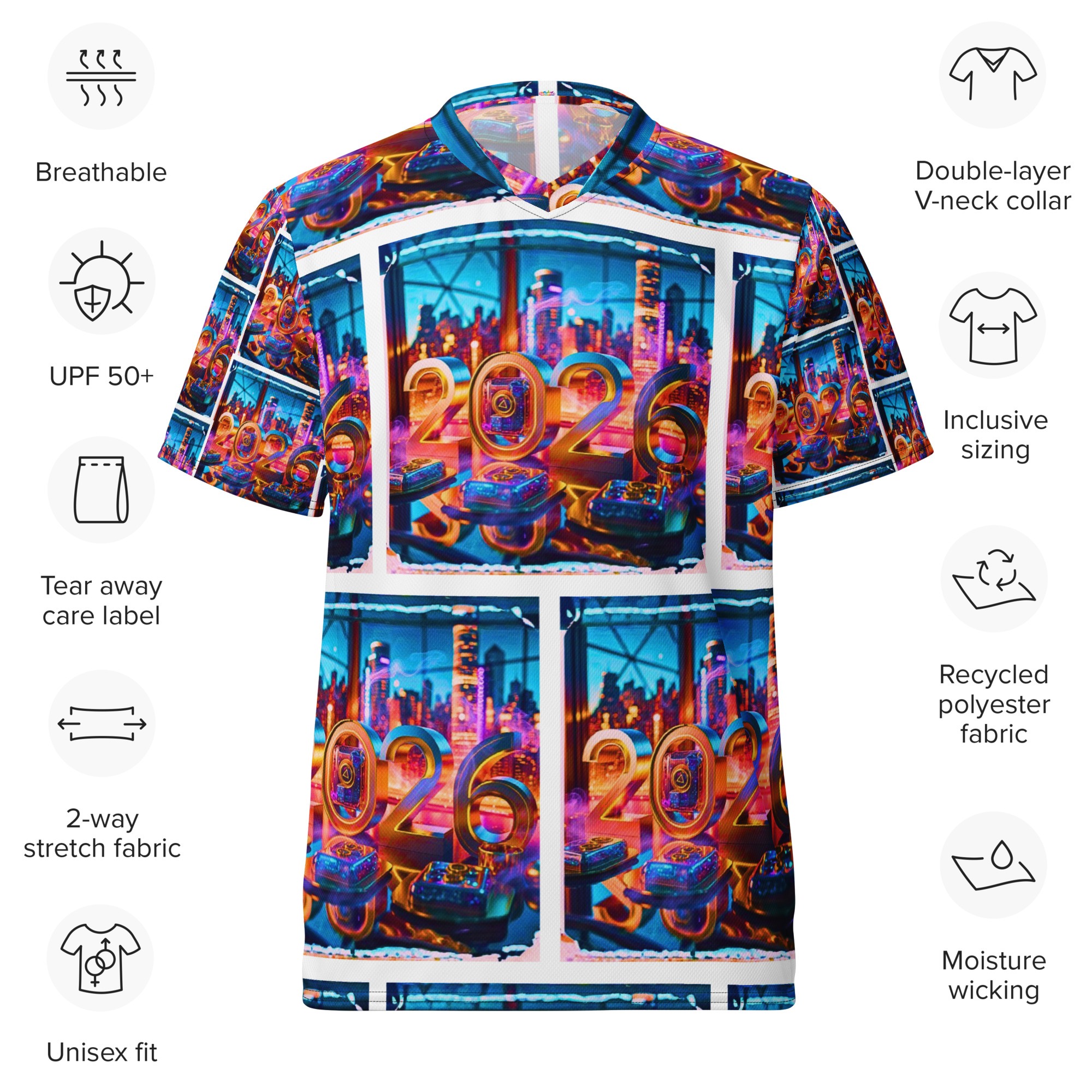 Electric City Countdown 2026 – Recycled Unisex Sports Jersey - Image 13