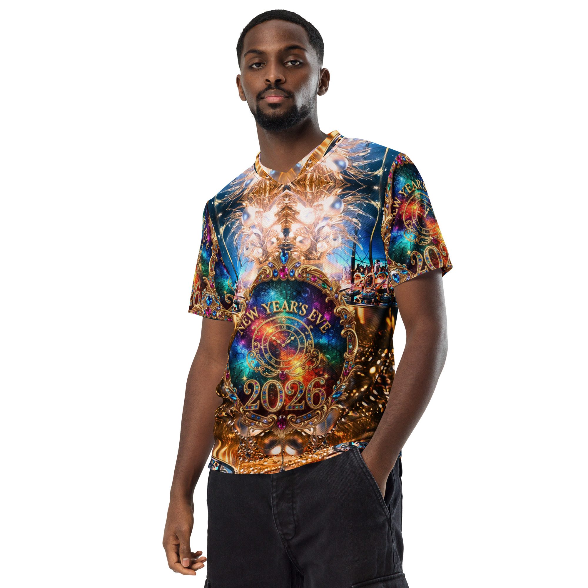 Stardust’s Radiant Midnight Crown 2026 – Recycled Unisex Sports Jersey - Image 8