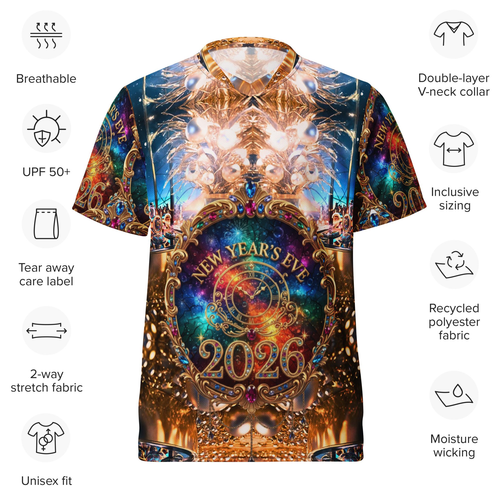 Stardust’s Radiant Midnight Crown 2026 – Recycled Unisex Sports Jersey - Image 14