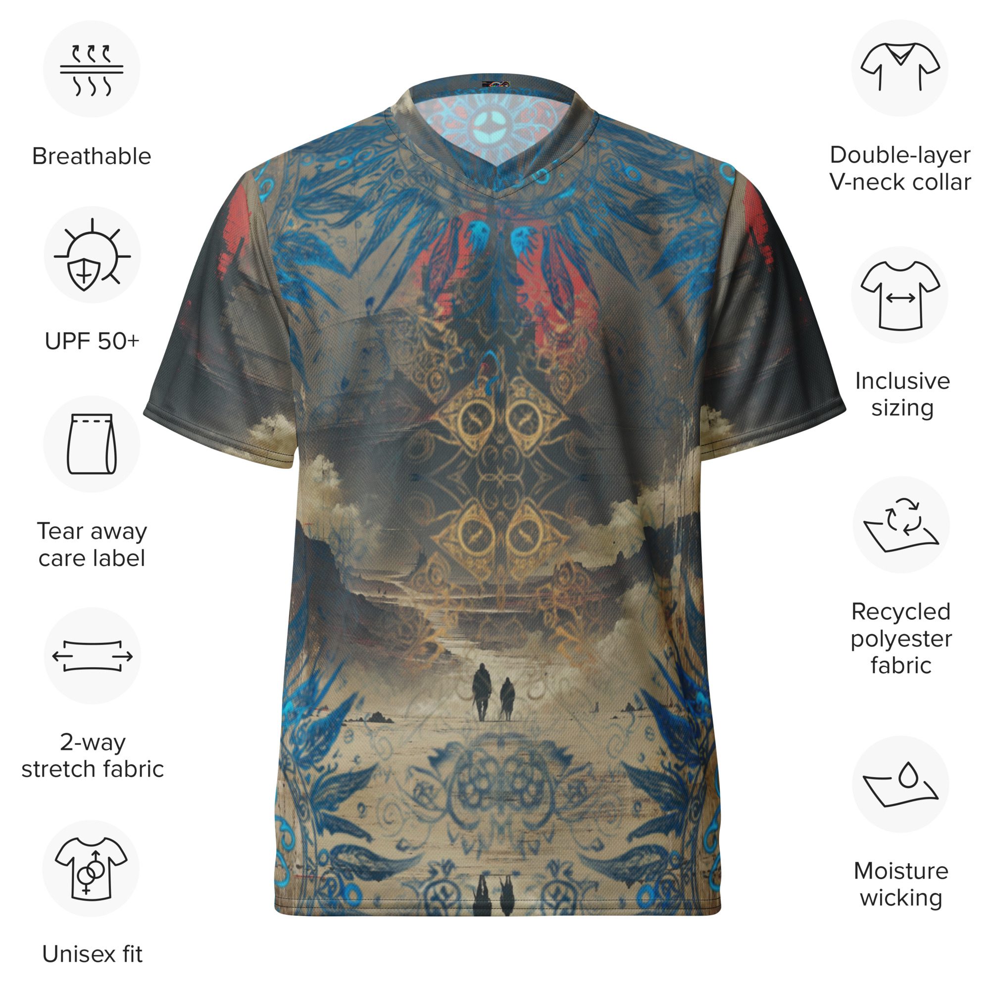 The Pilgrimage Between Worlds — Recycled Unisex Sports Jersey - Image 8