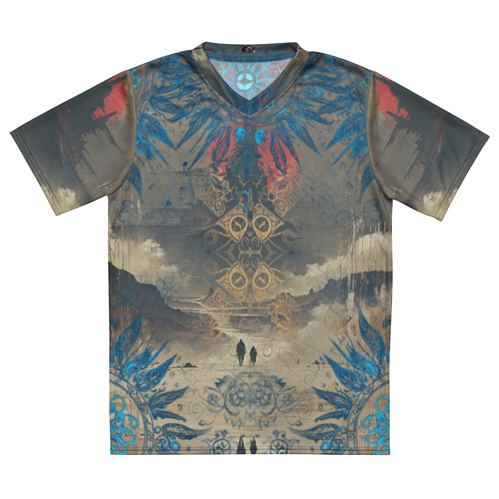 The Pilgrimage Between Worlds — Recycled Unisex Sports Jersey - Image 17