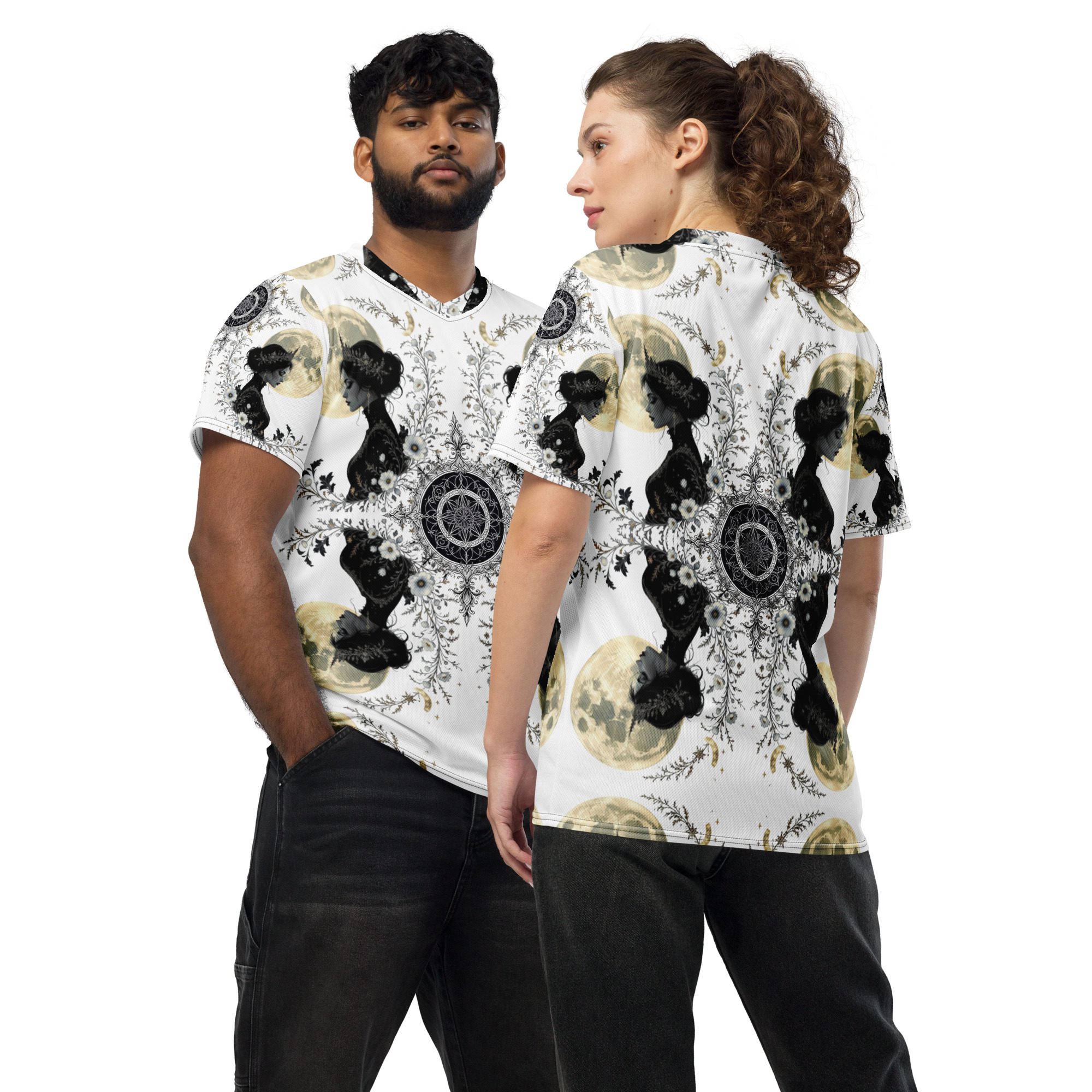 The Moonbound Scholars of the Pale Old Script — Recycled Unisex Sports Jersey - Image 10